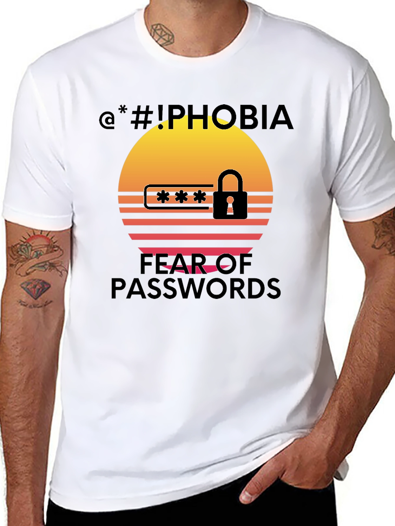 Iphobia Fear of Passwords Graphic Tee