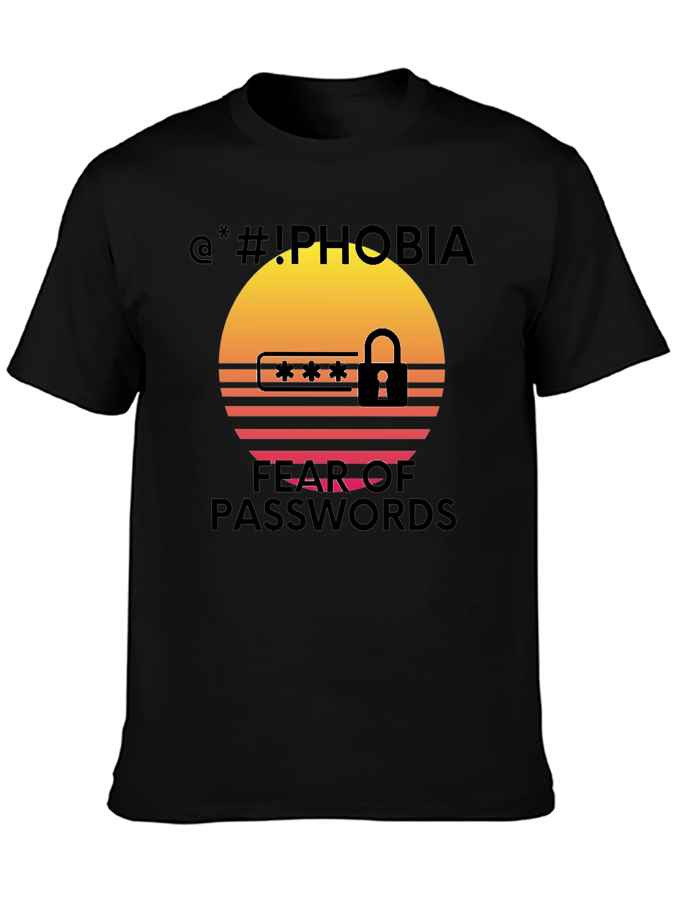 Iphobia Fear of Passwords Graphic Tee