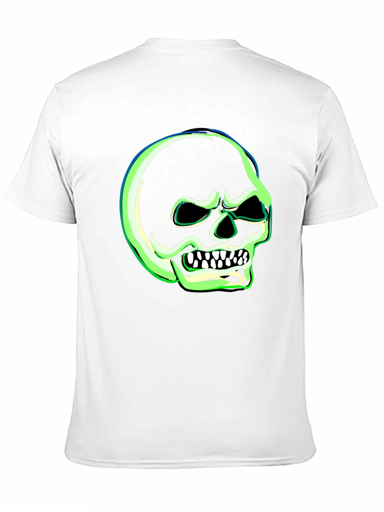 Glow-in-the-Dark Skull Graphic T-Shirt