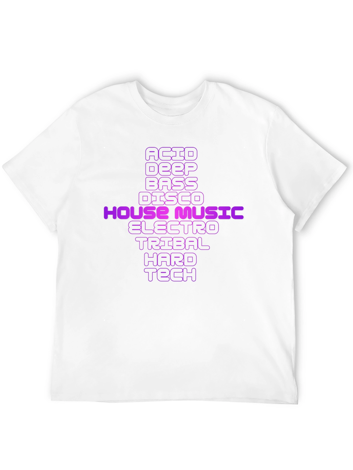 House Music Genre Black T-Shirt