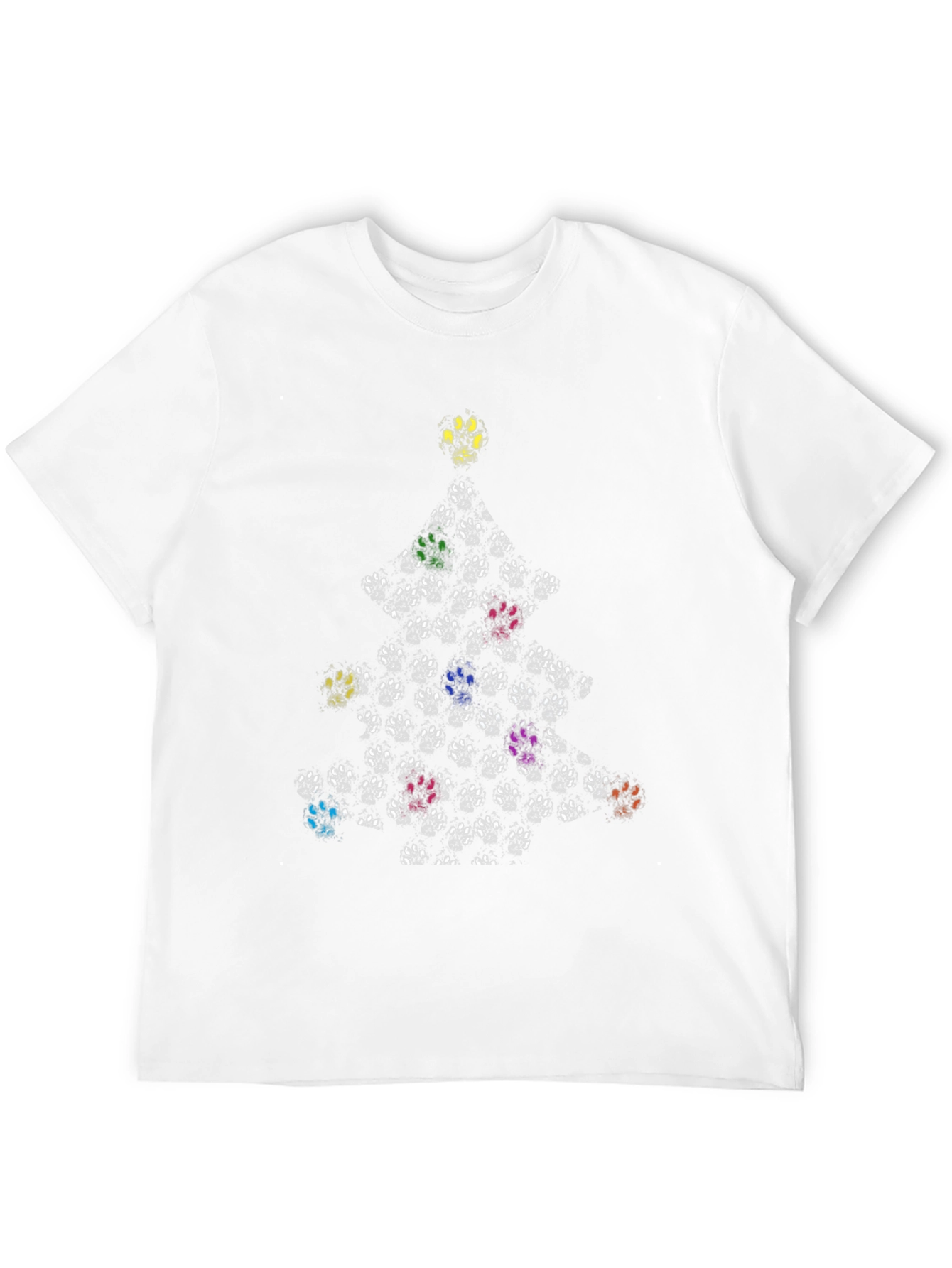 Paw Print Christmas Tree T-Shirt