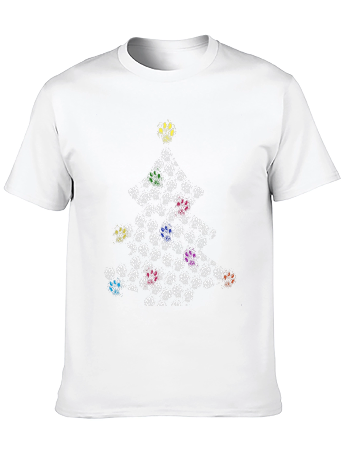 Paw Print Christmas Tree T-Shirt