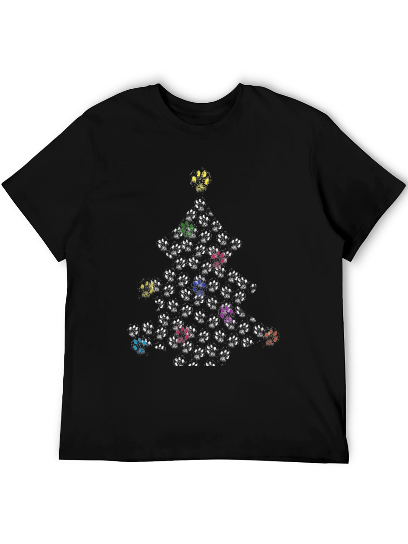 Paw Print Christmas Tree T-Shirt