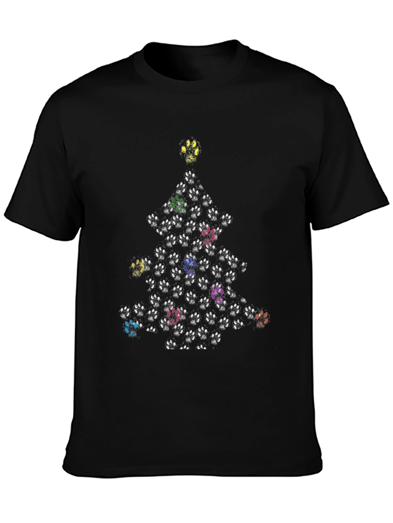 Paw Print Christmas Tree T-Shirt