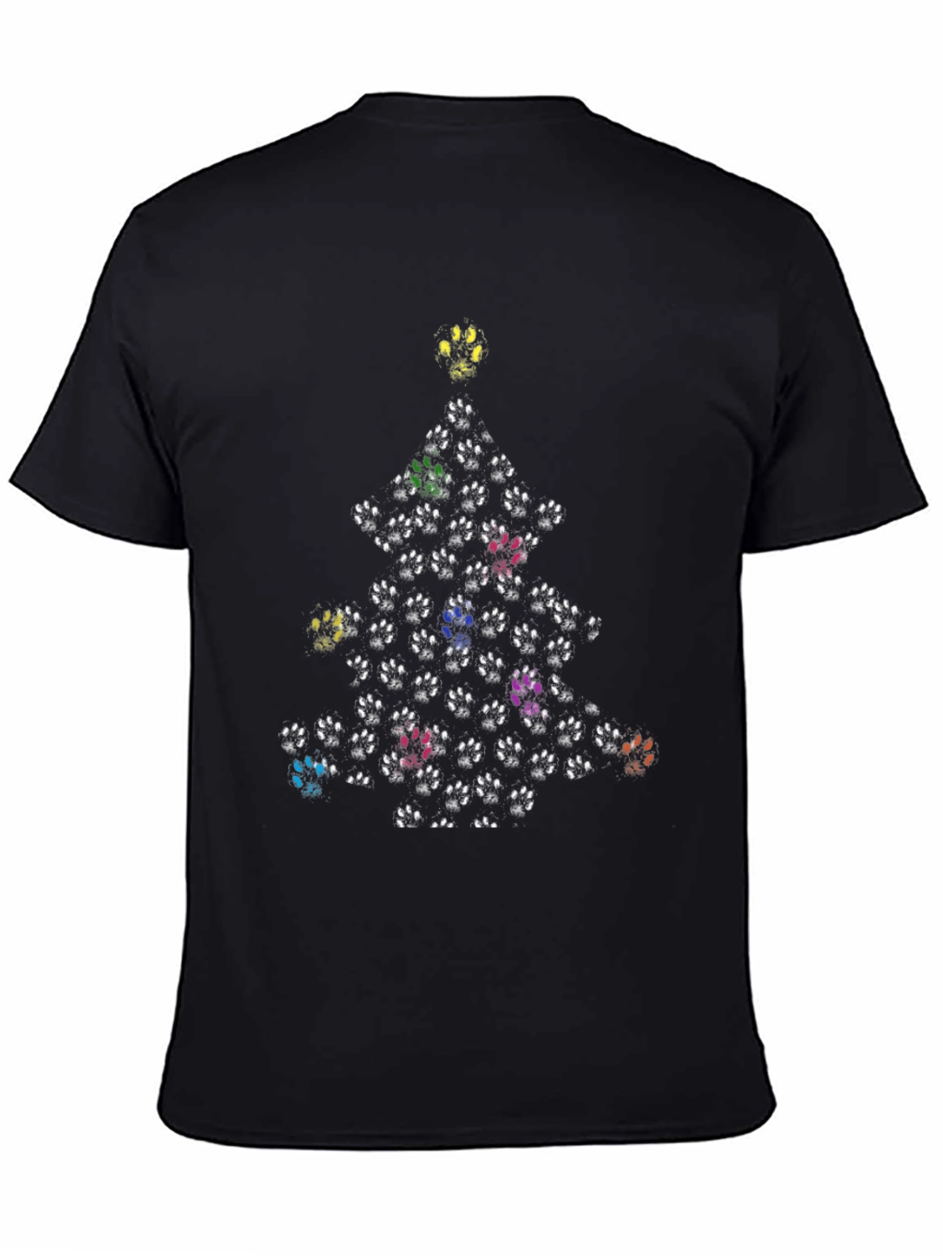 Paw Print Christmas Tree T-Shirt