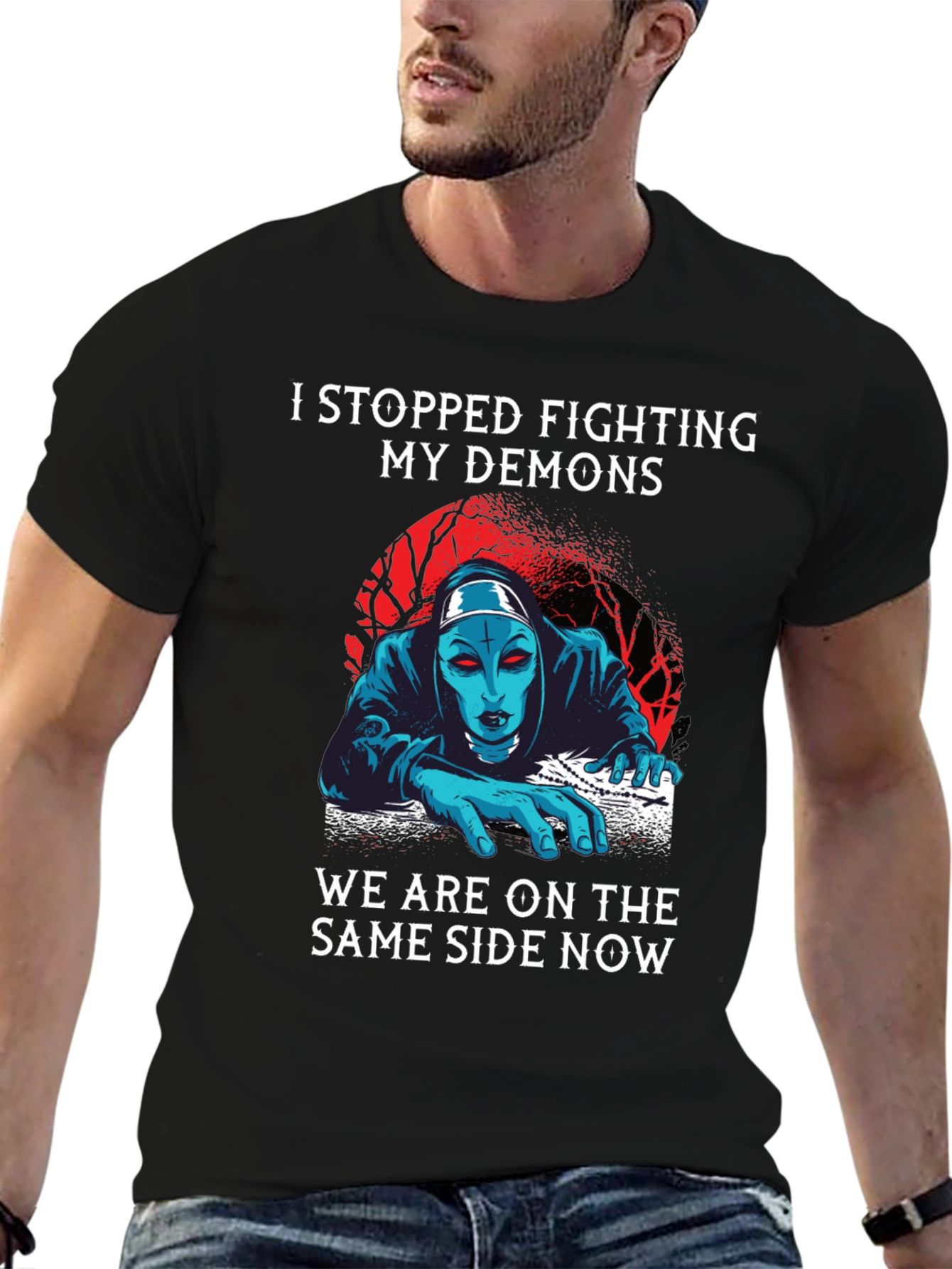 I Stopped Fighting My Demons Graphic Tee