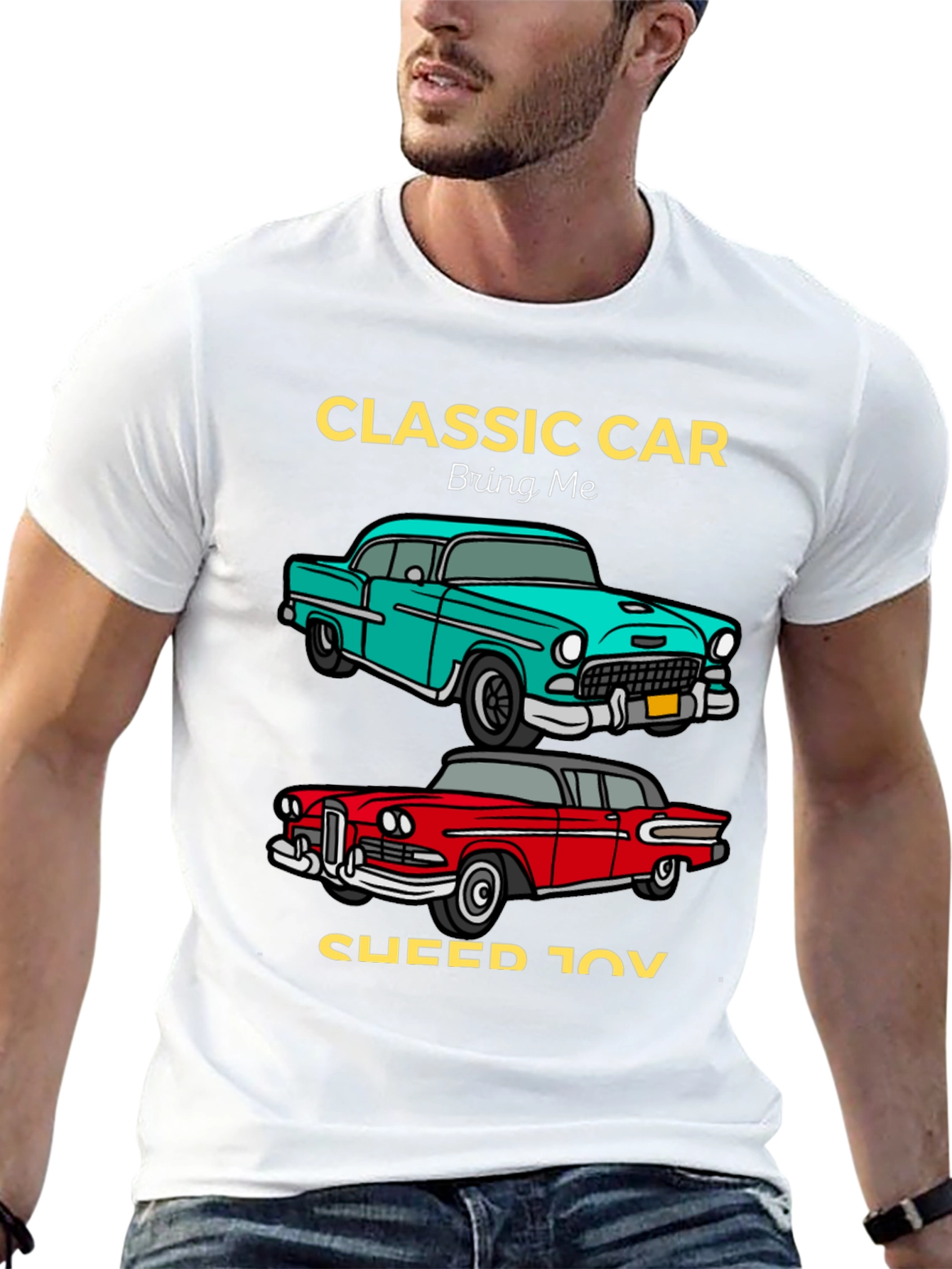 Classic Car Graphic Tee - Retro Automotive Design