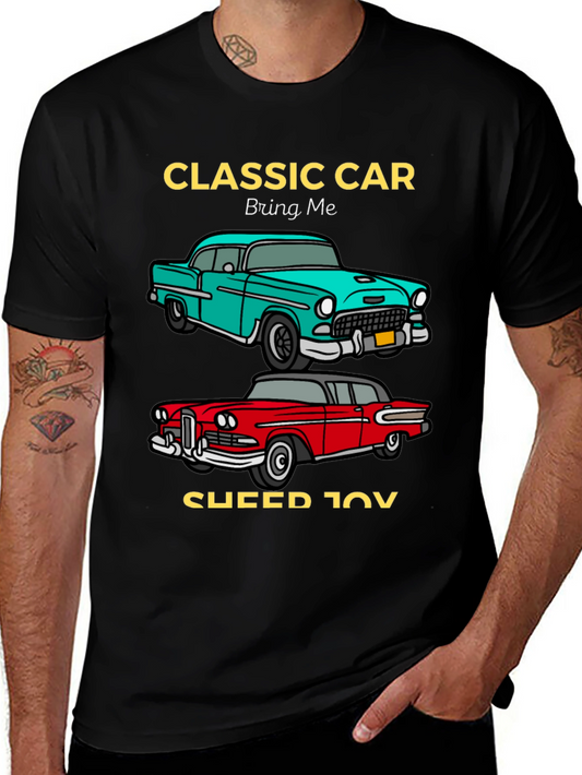 Classic Car Graphic Tee - Retro Automotive Design