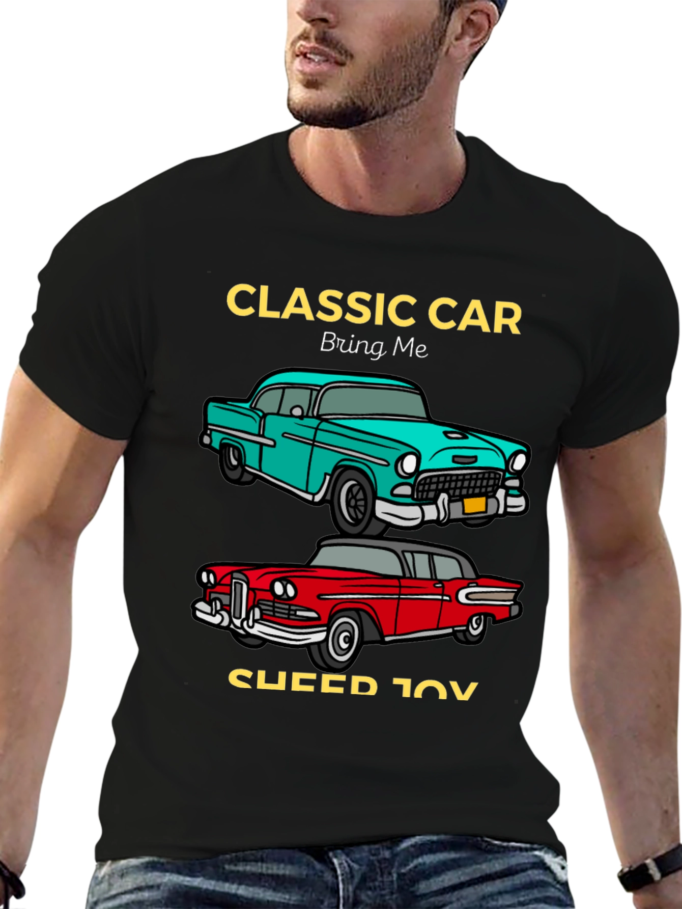 Classic Car Graphic Tee - Retro Automotive Design