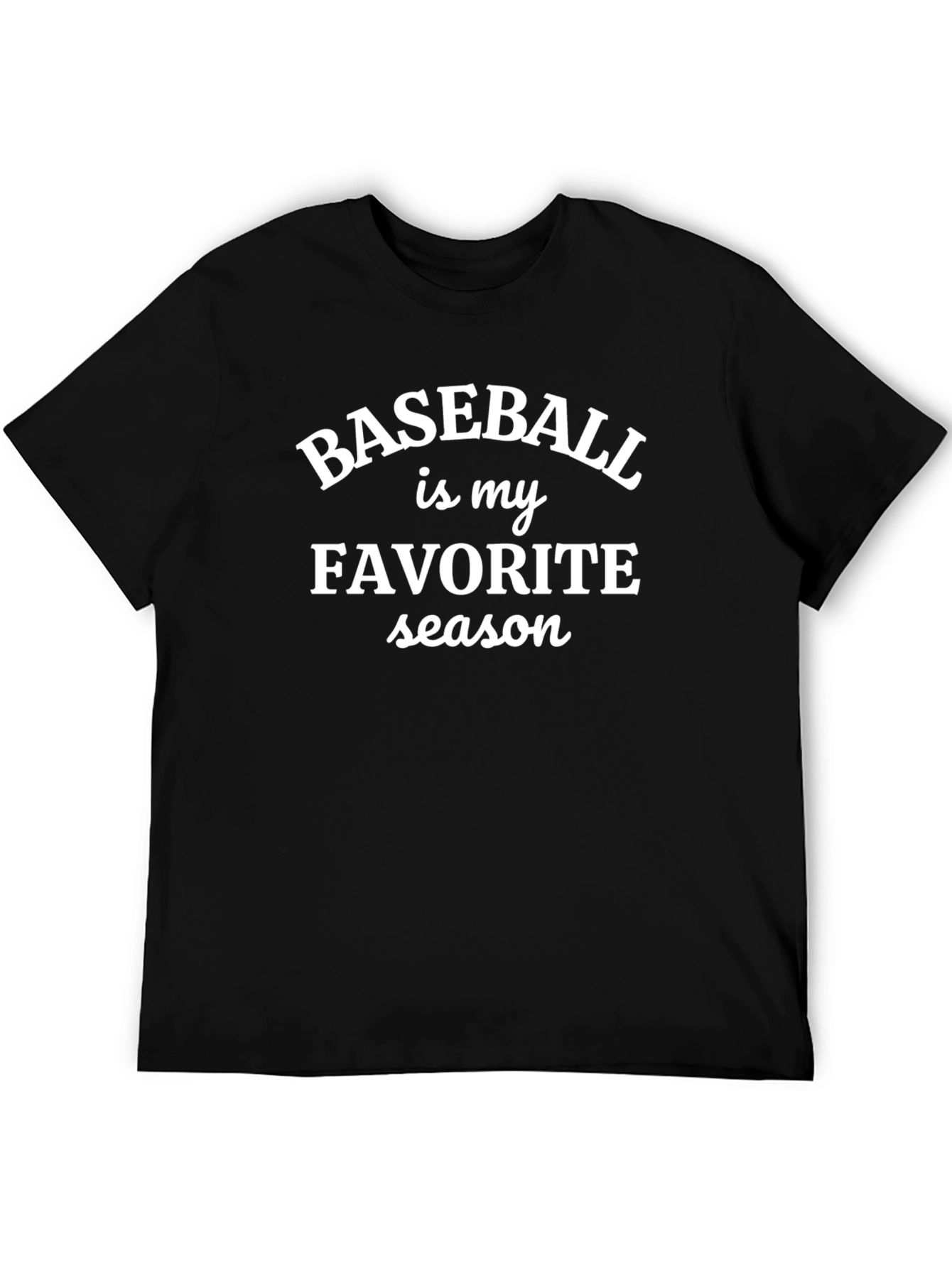 Baseball is My Favorite Season Black T-Shirt