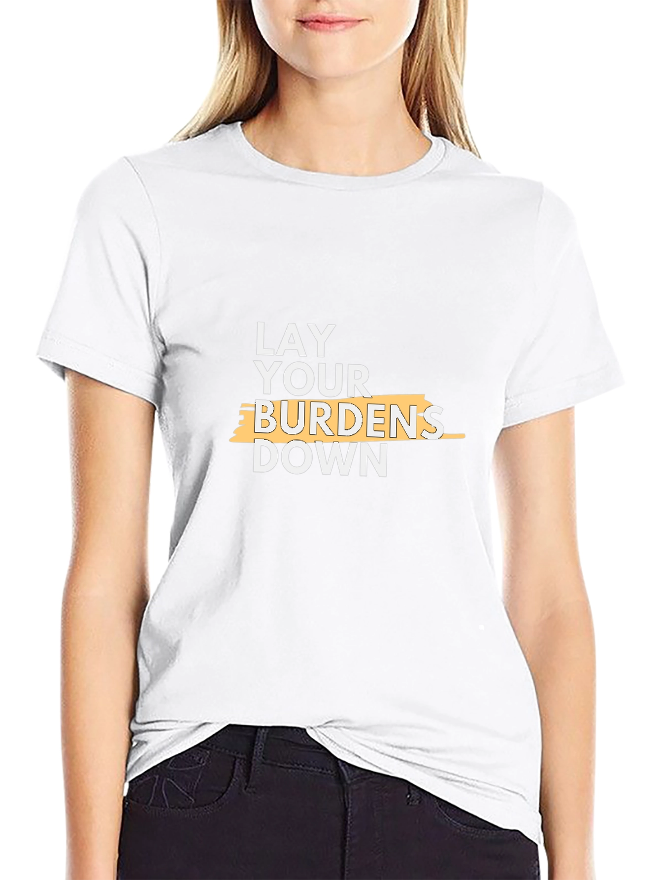 Lay Your Burdens Down Black Graphic Tee
