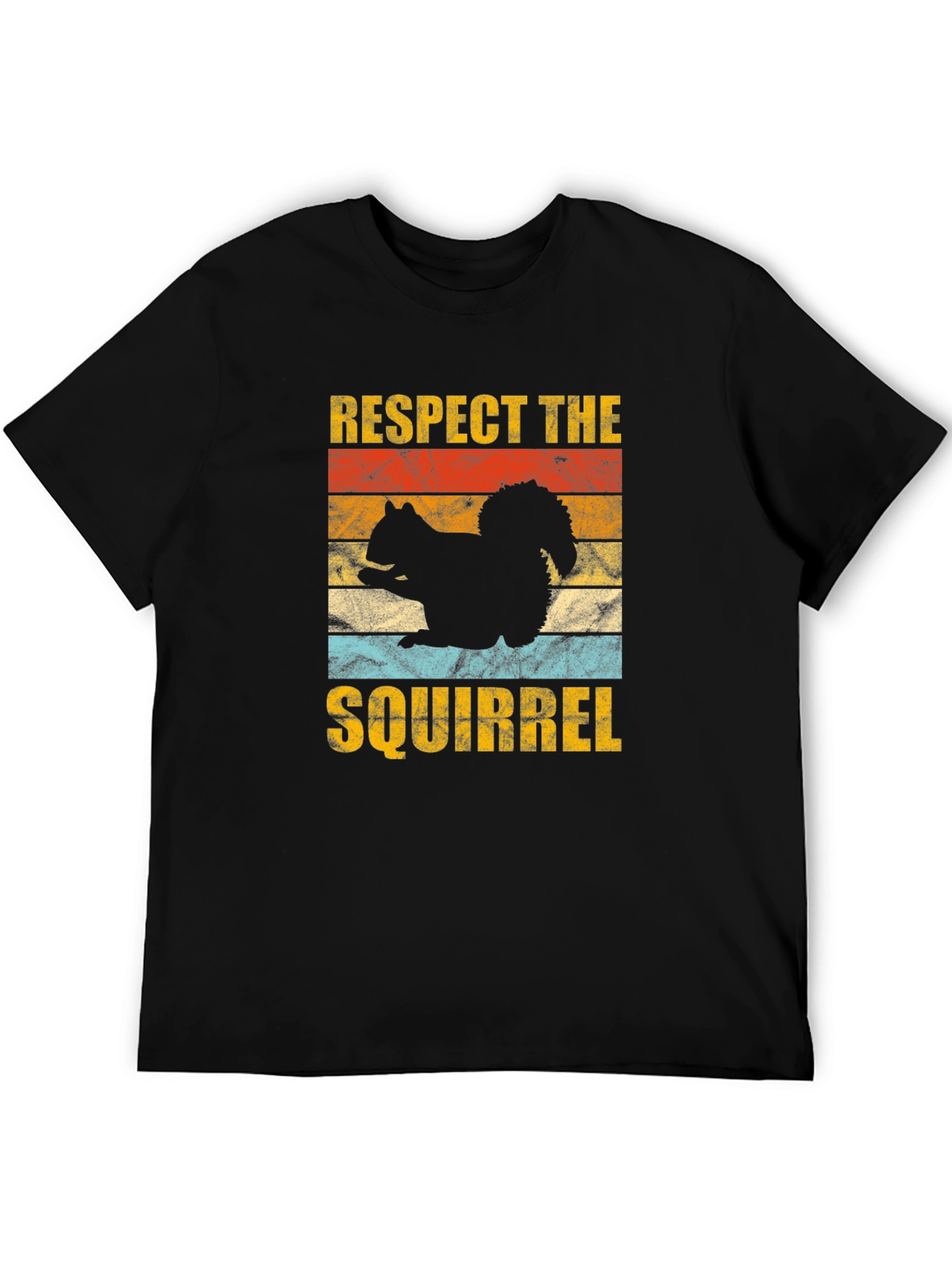 Respect The Squirrel Graphic Tee Retro Style