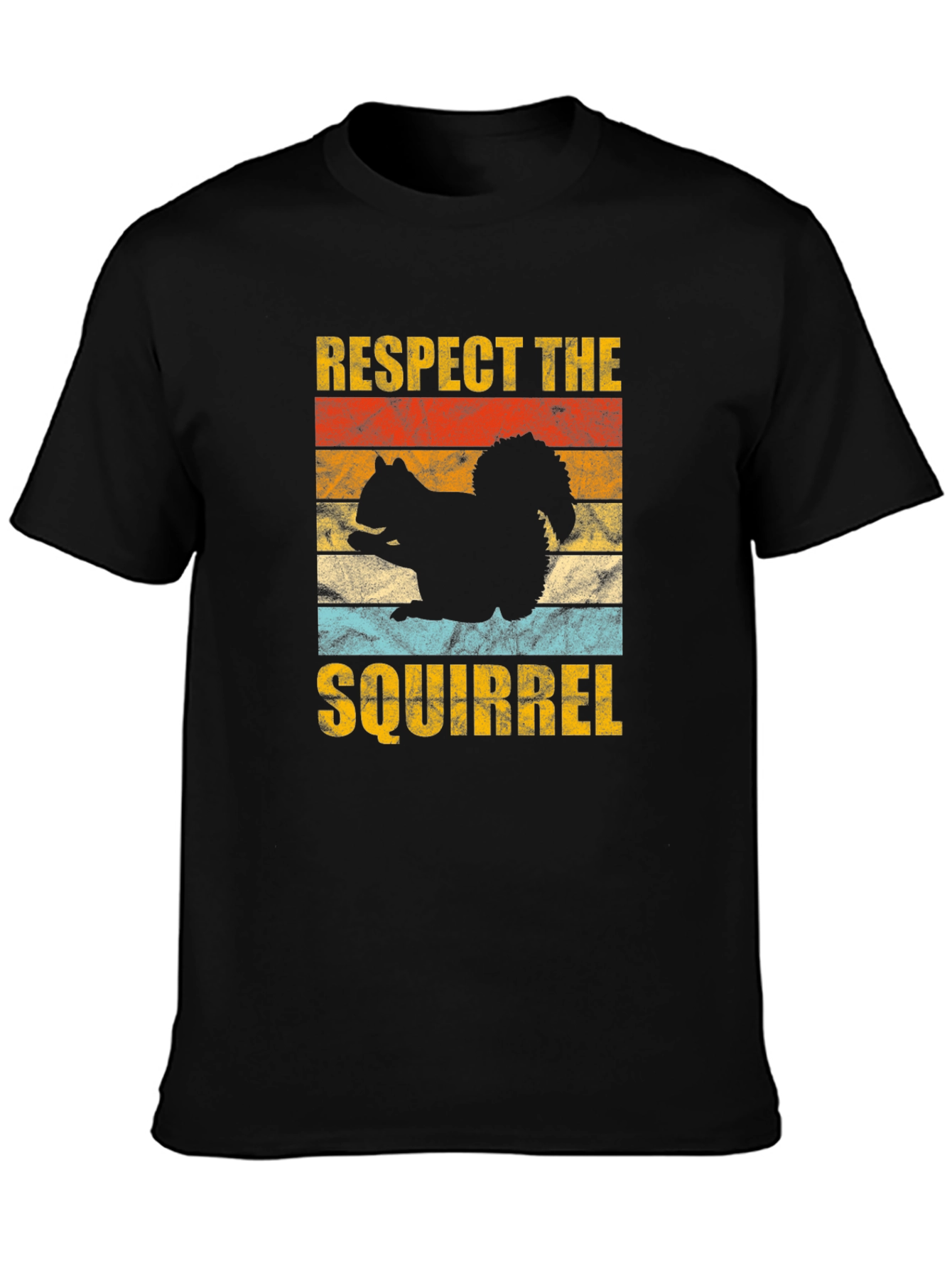 Respect The Squirrel Graphic Tee Retro Style