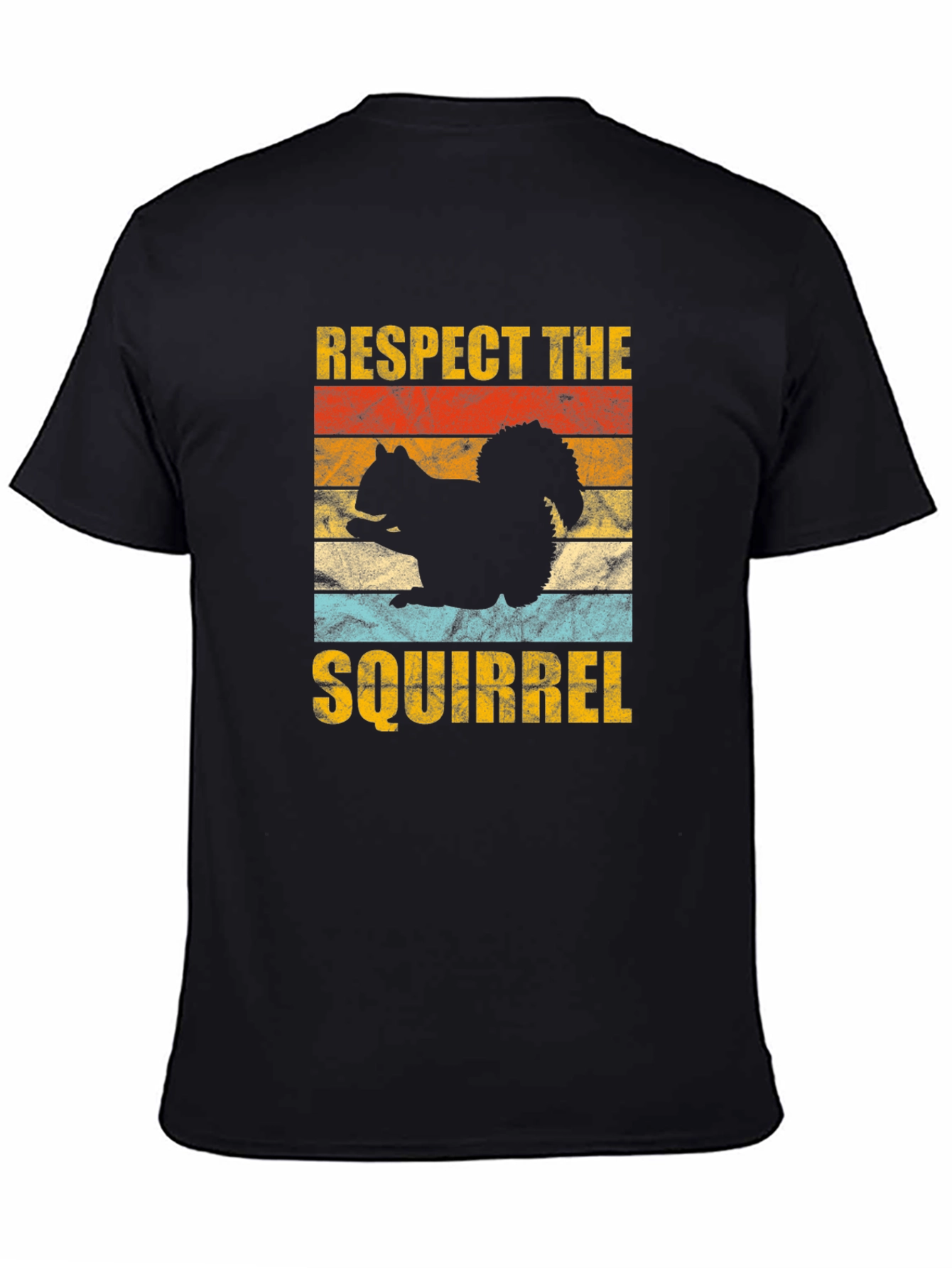Respect The Squirrel Graphic Tee Retro Style
