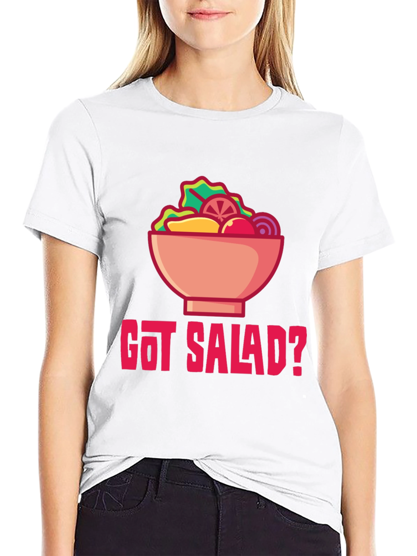 Got Salad? Graphic Tee - Black Cotton Blend