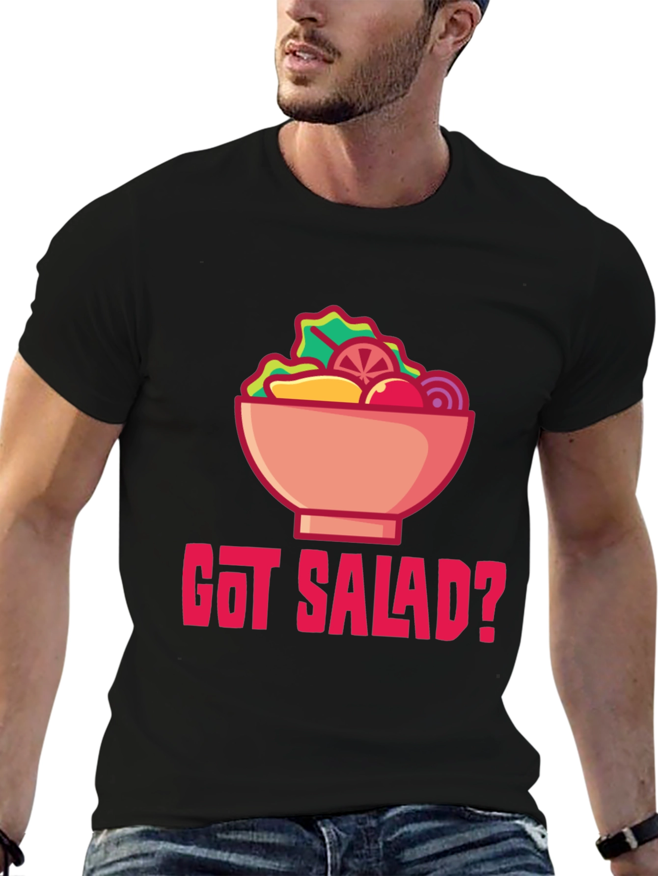 Got Salad? Graphic Tee - Black Cotton Blend