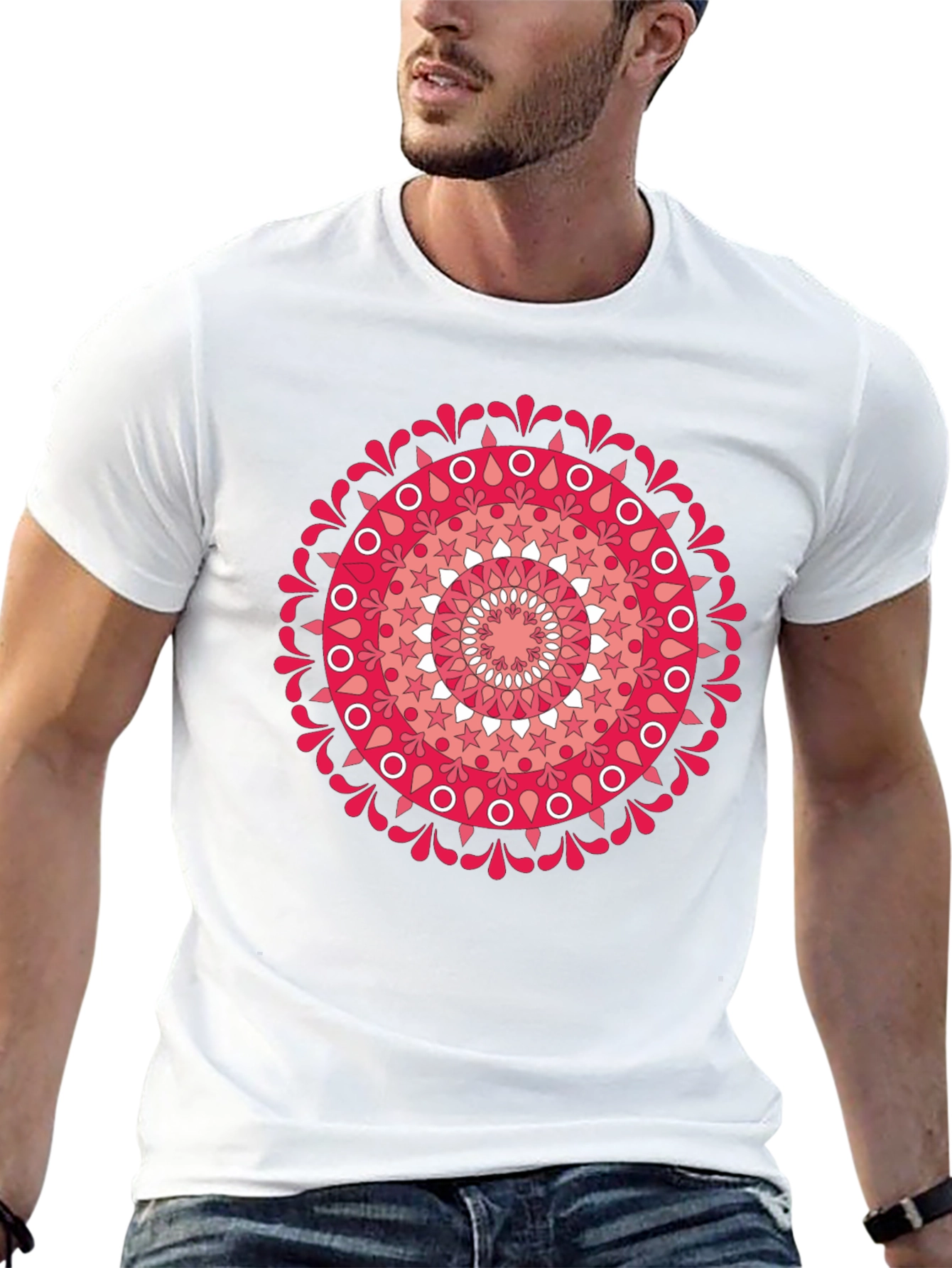 Mandala Graphic Tee - Mens Black T-Shirt