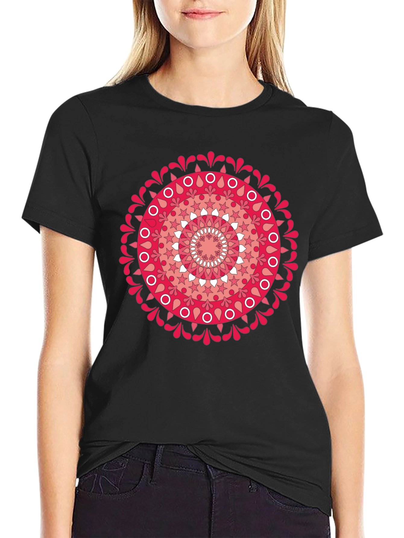 Mandala Graphic Tee - Mens Black T-Shirt
