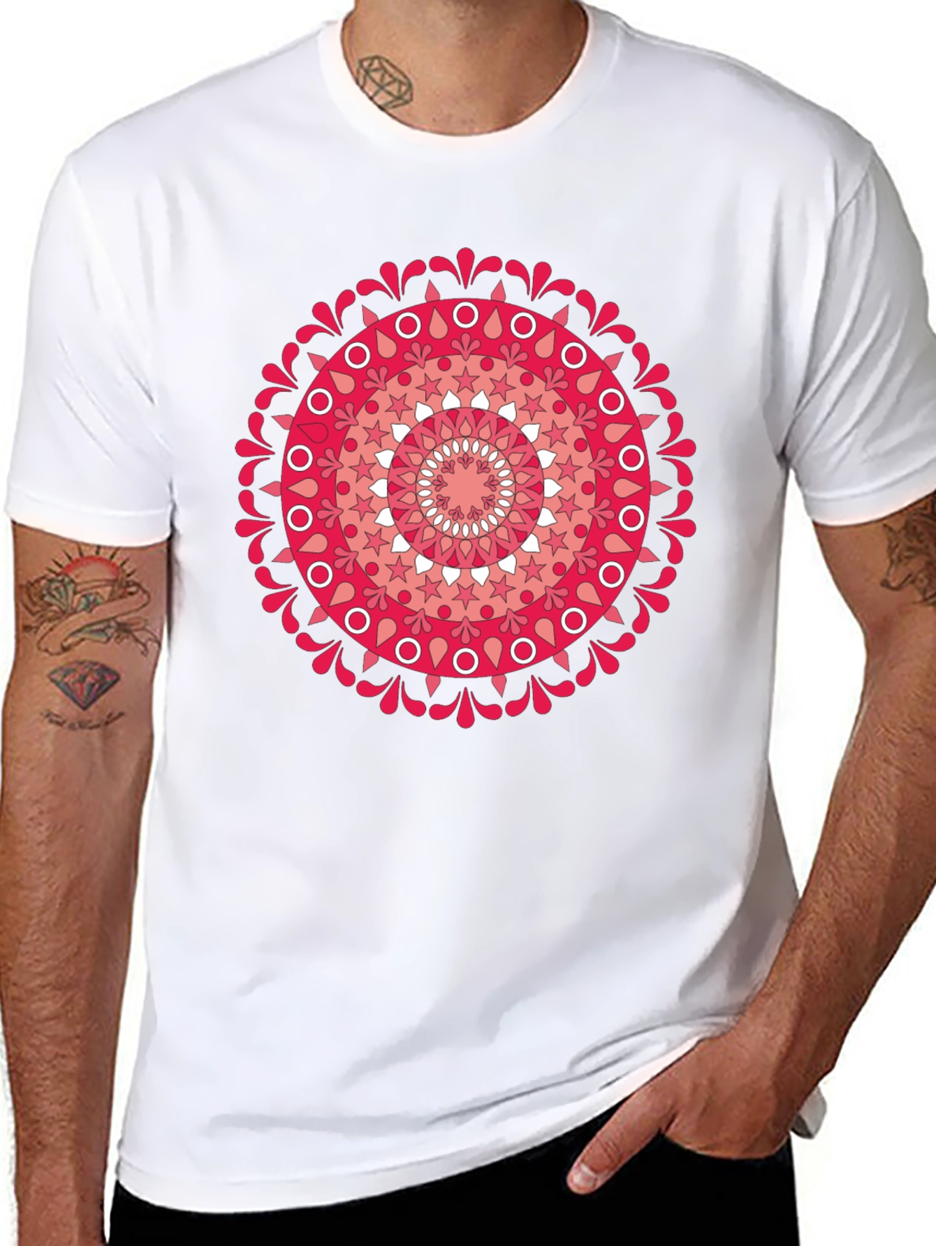 Mandala Graphic Tee - Mens Black T-Shirt