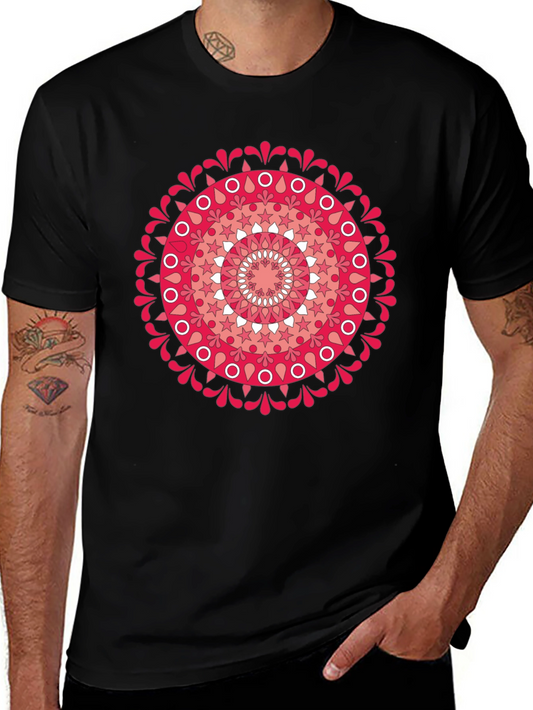 Mandala Graphic Tee - Mens Black T-Shirt
