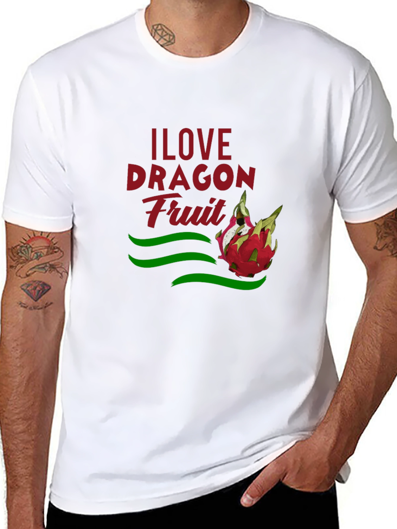 I Love Dragon Fruit Graphic T-Shirt