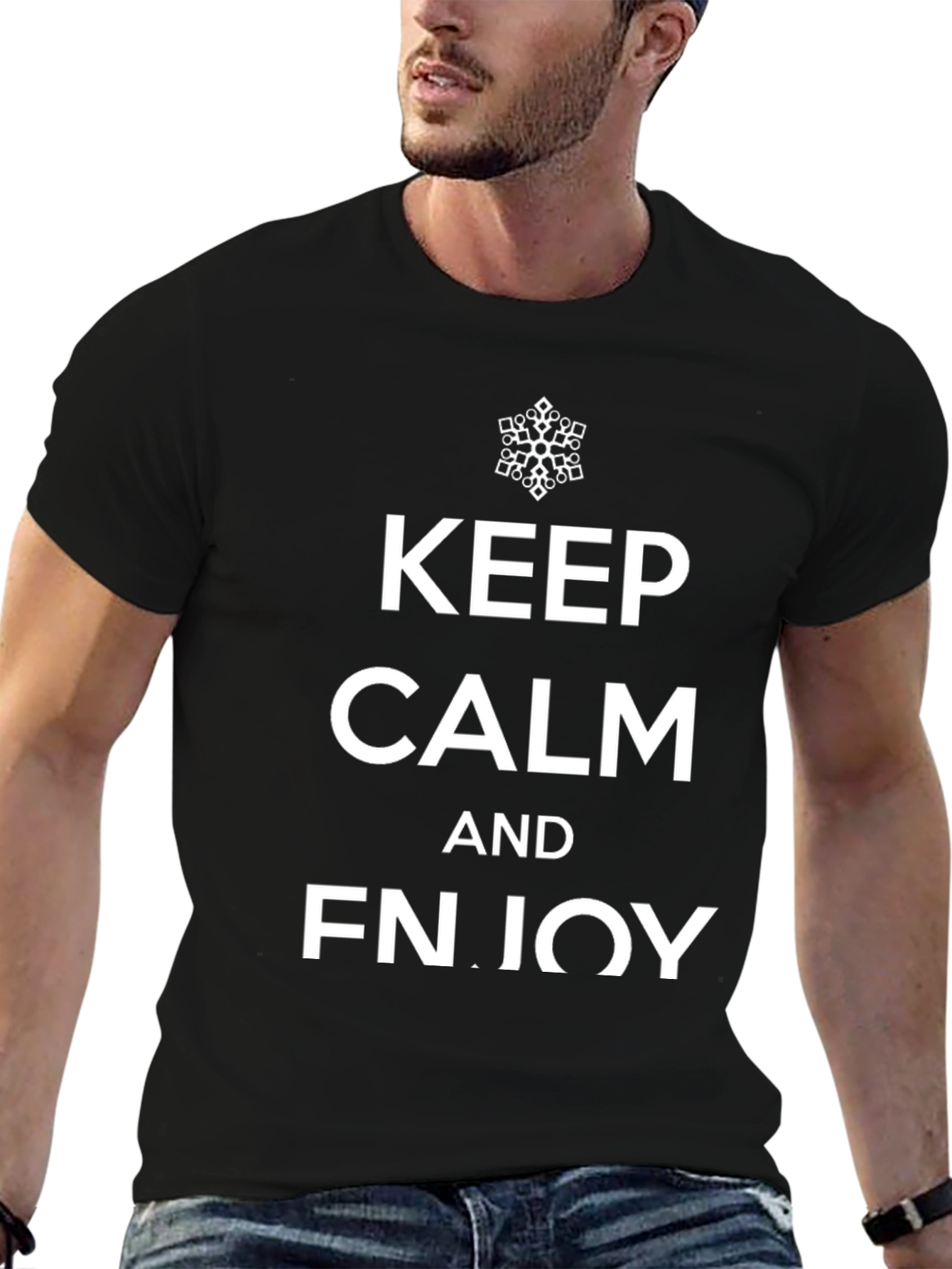 Keep Calm & FNJOY Black T-Shirt