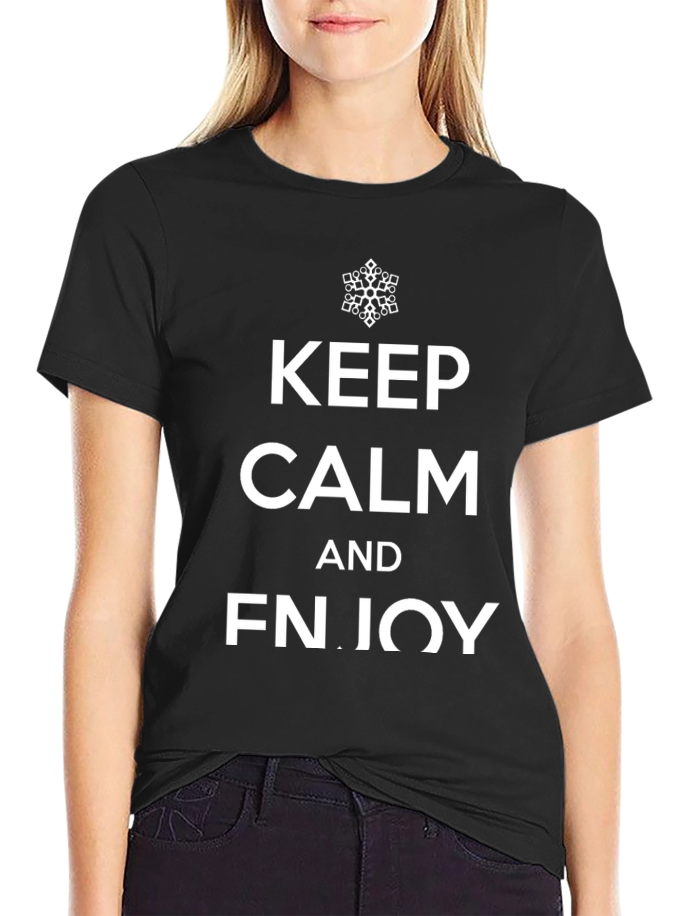 Keep Calm & FNJOY Black T-Shirt