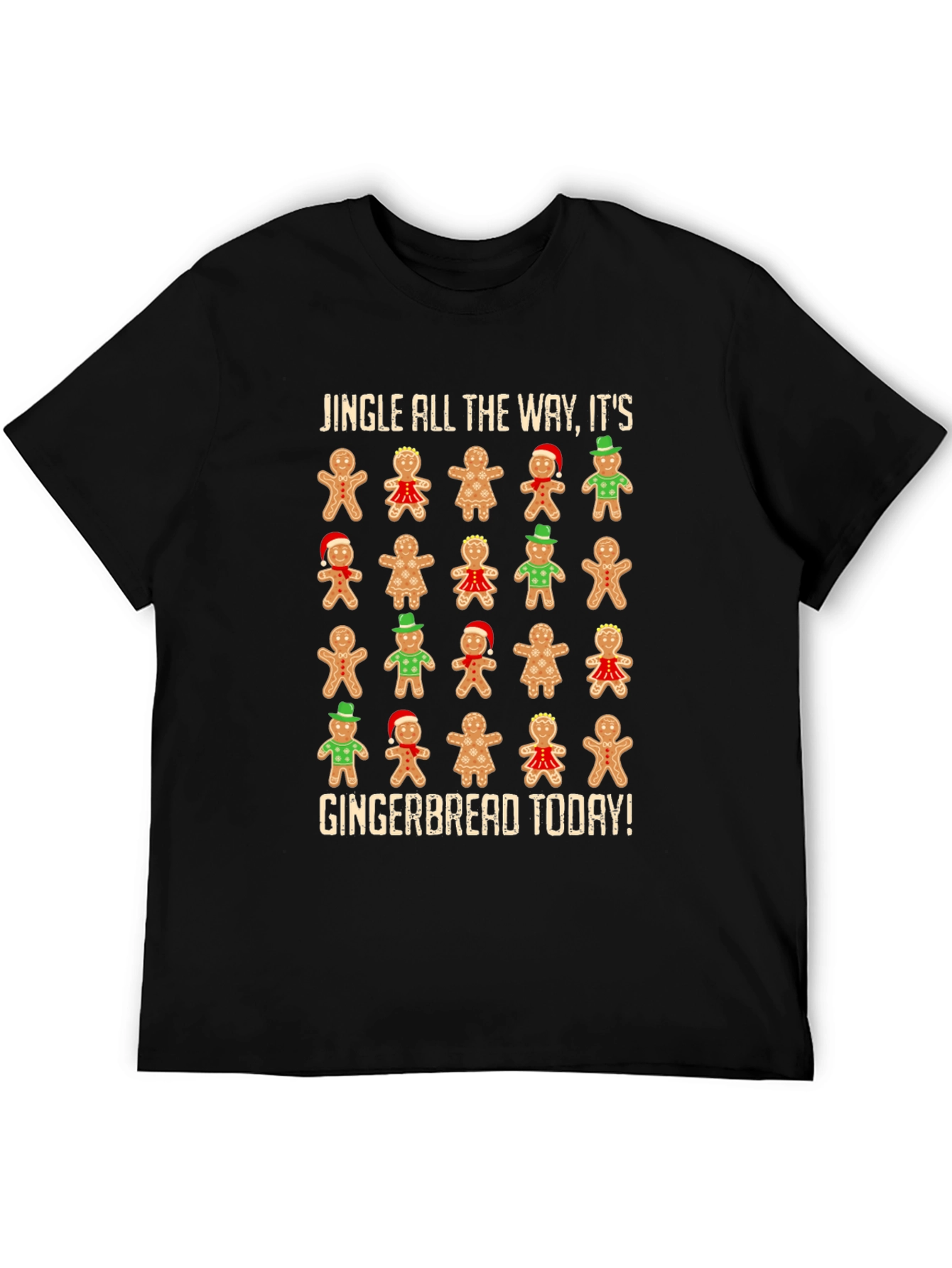 Jingle All The Way Gingerbread Christmas T-Shirt