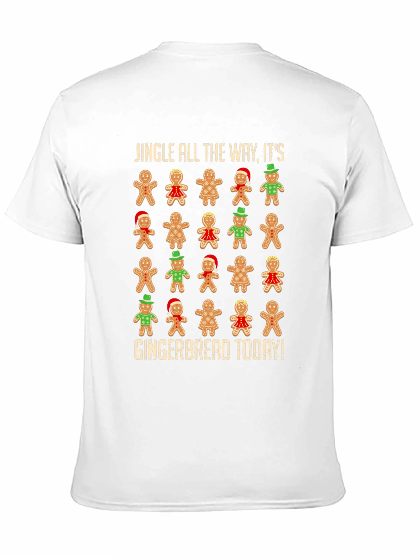 Jingle All The Way Gingerbread Christmas T-Shirt