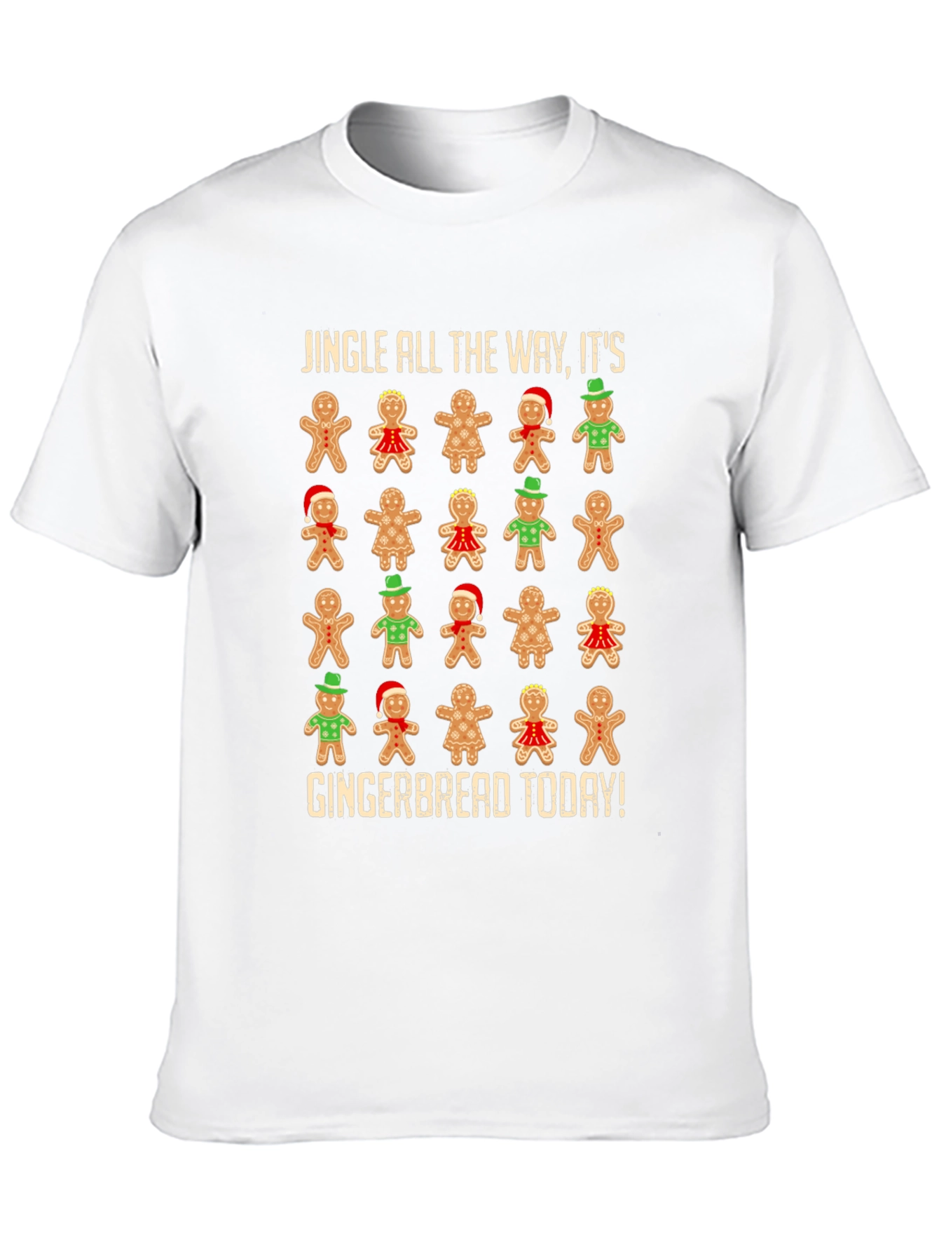 Jingle All The Way Gingerbread Christmas T-Shirt
