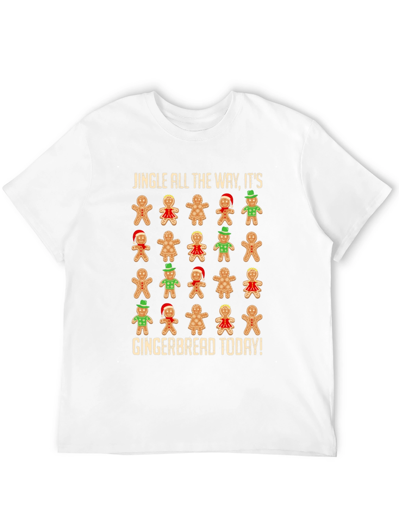 Jingle All The Way Gingerbread Christmas T-Shirt