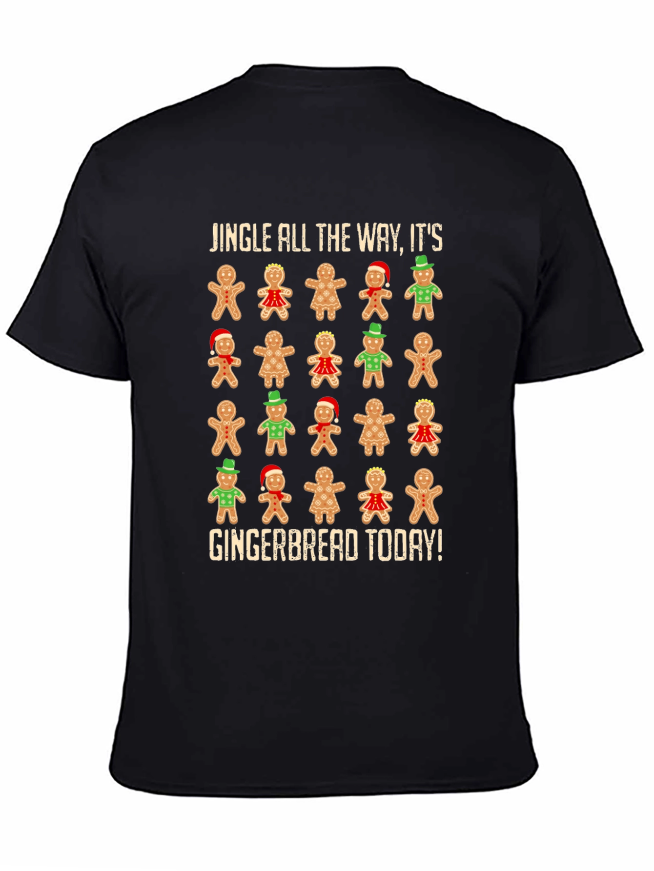 Jingle All The Way Gingerbread Christmas T-Shirt
