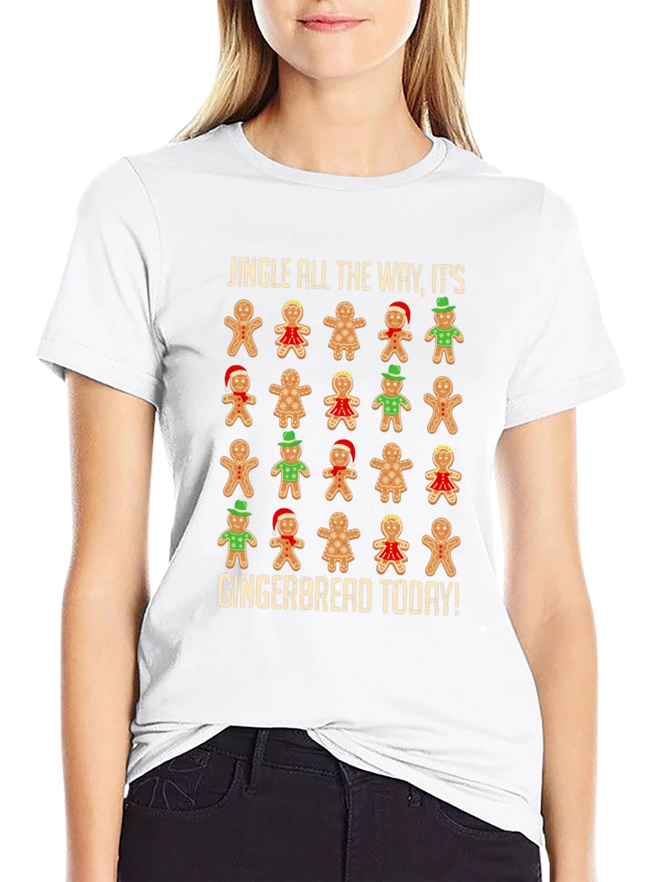 Jingle All The Way Gingerbread Christmas T-Shirt