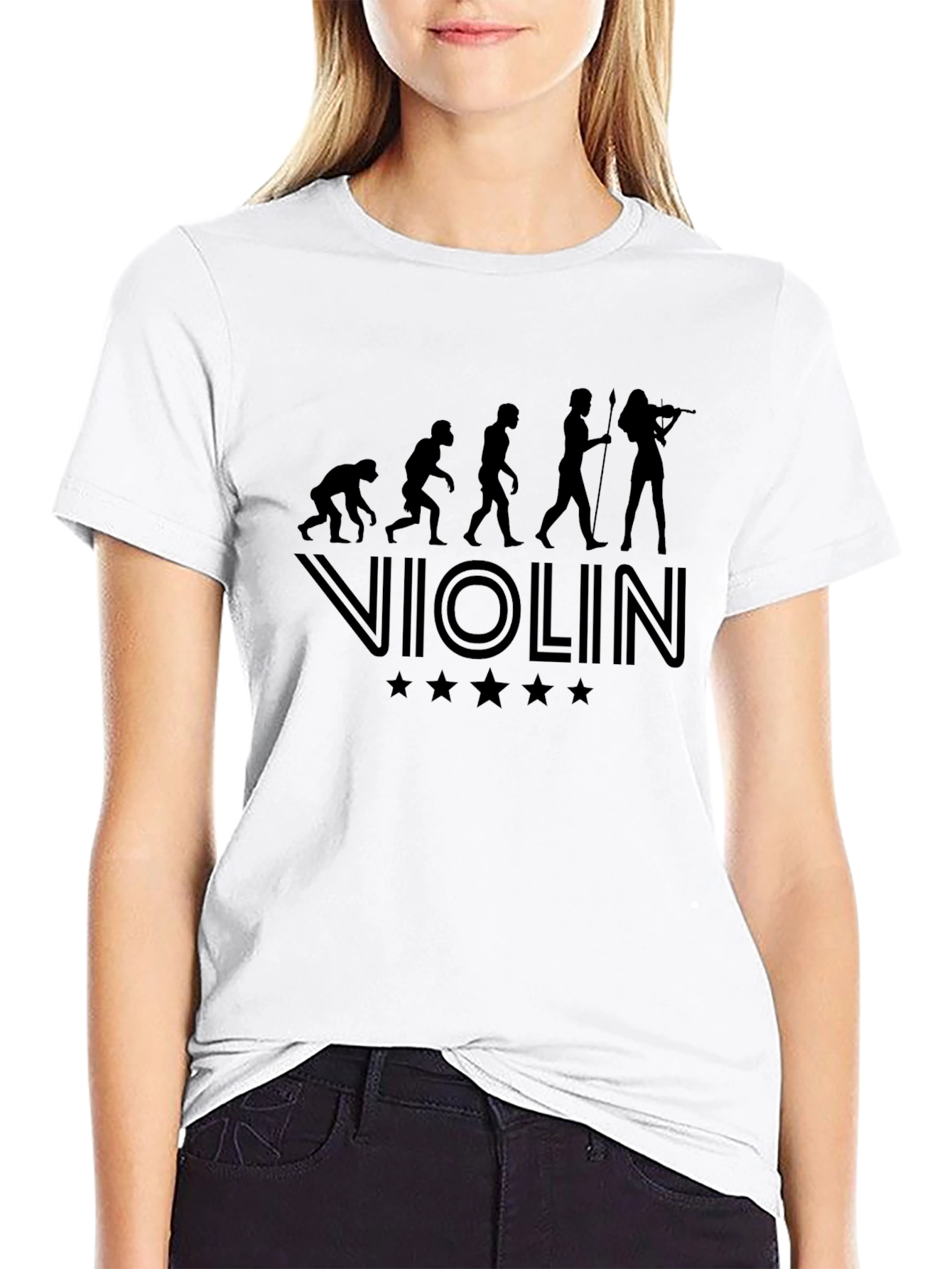 Violin Evolution Black T-Shirt - Musician Tee