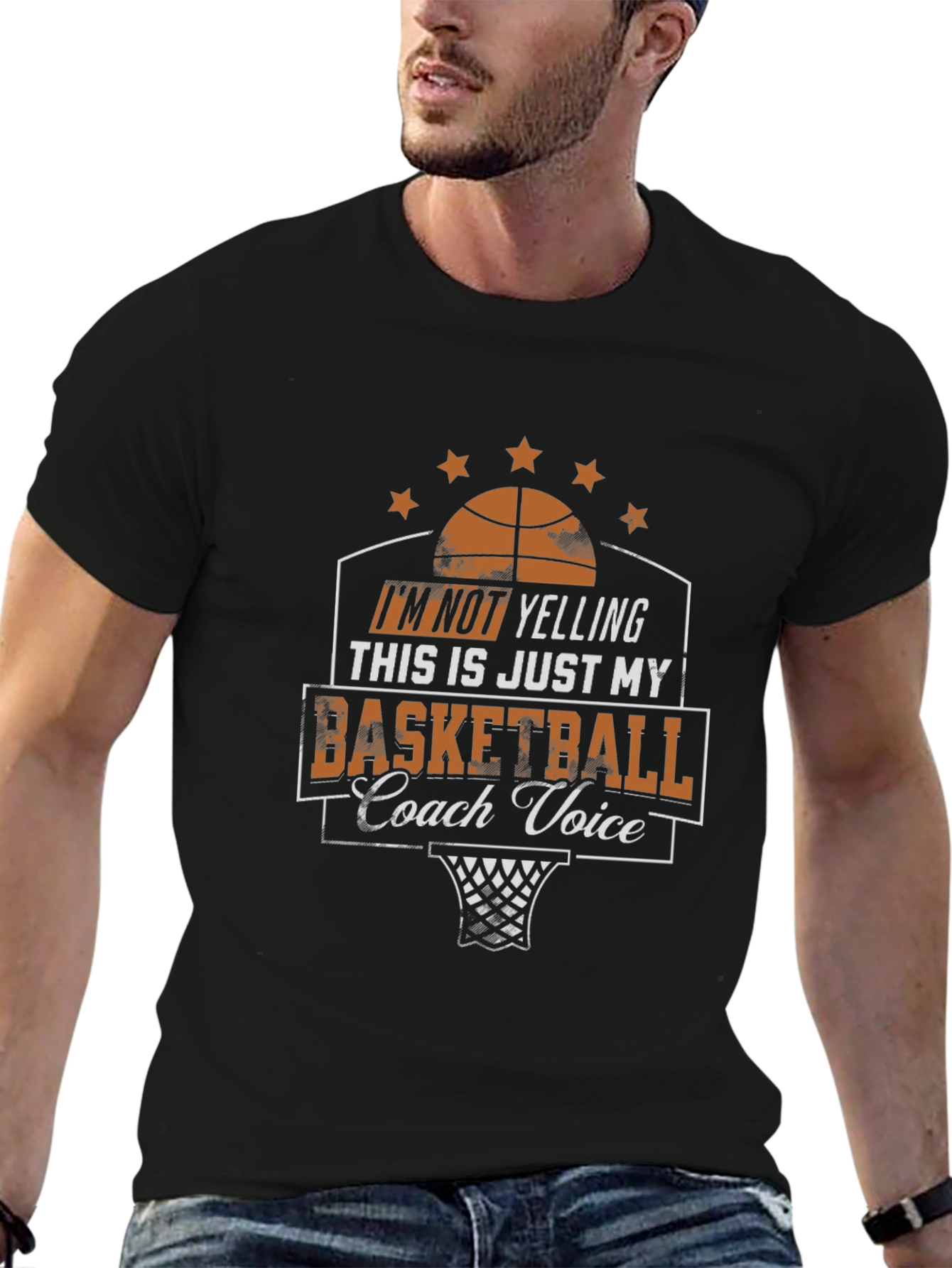 Basketball Coach Voice Graphic T-Shirt