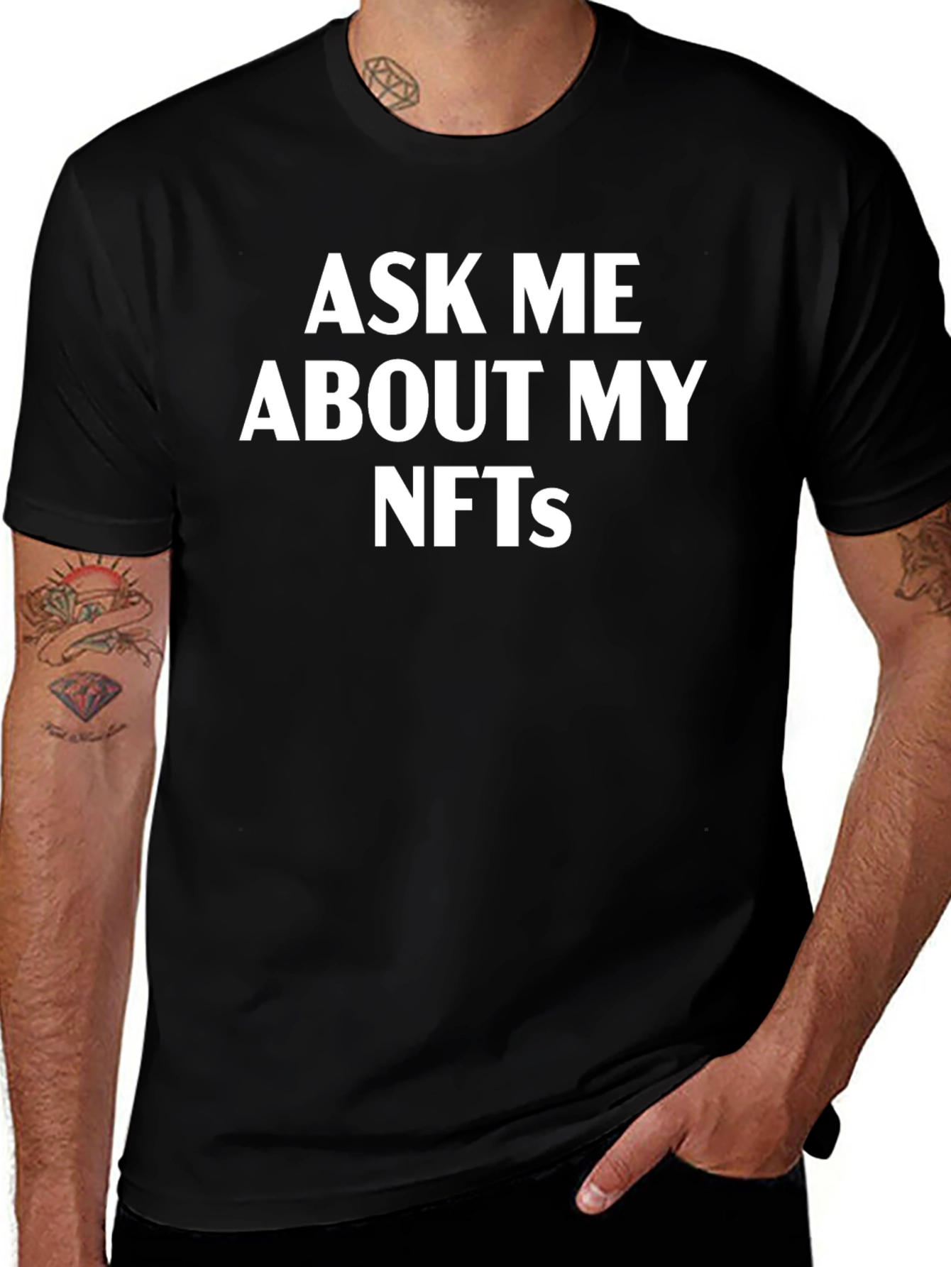 Ask Me About My NFTs T-Shirt Crypto Blockchain