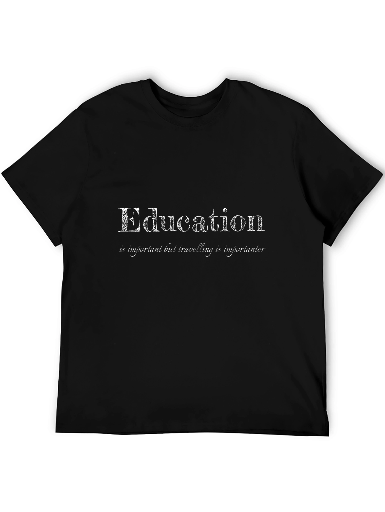 Education vs. Travel Graphic Tee