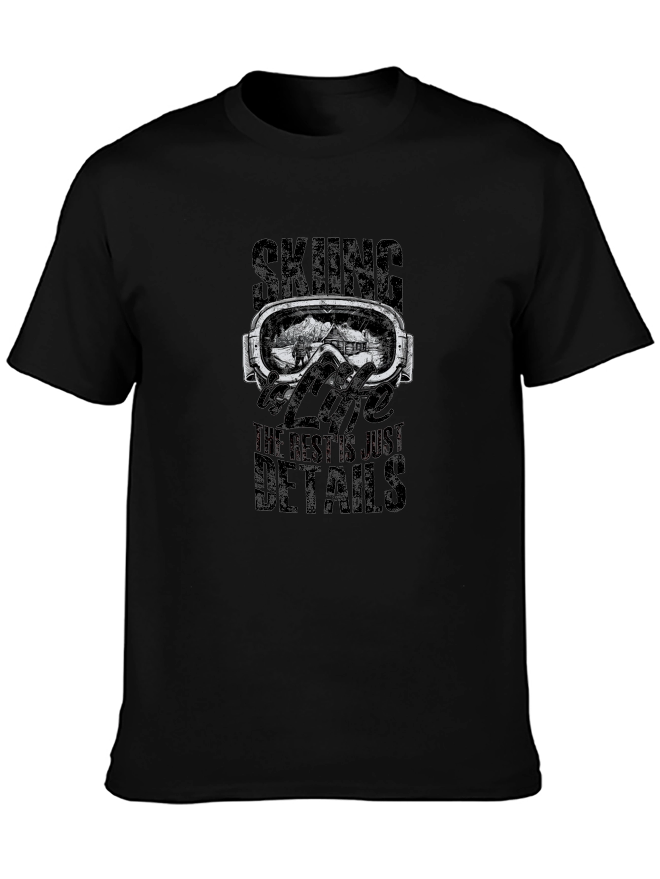Skiing is Life T-Shirt - Mountain Goggle Graphic Tee