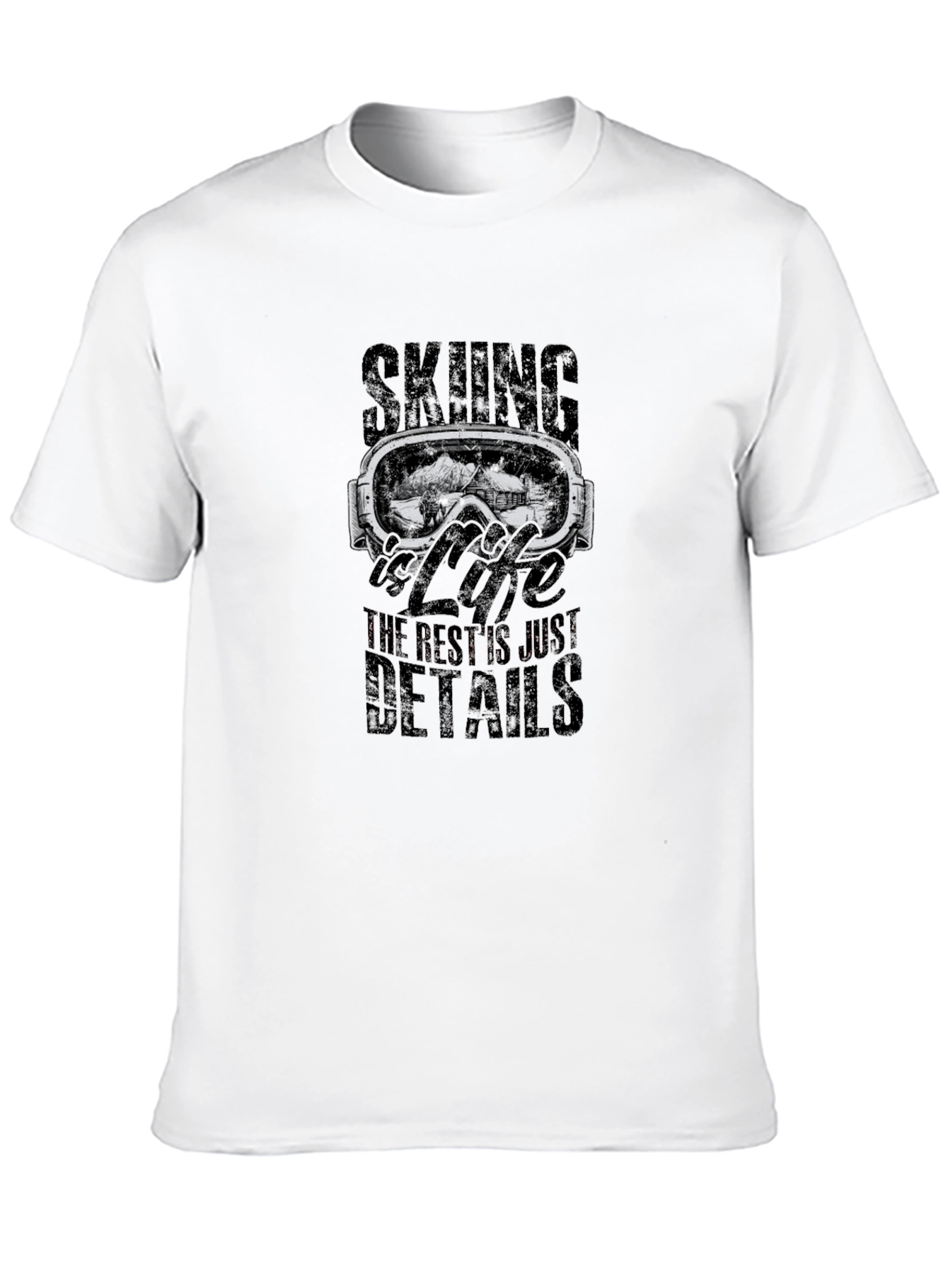Skiing is Life T-Shirt - Mountain Goggle Graphic Tee