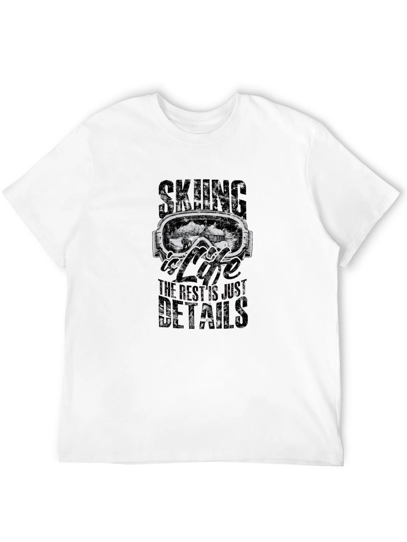 Skiing is Life T-Shirt - Mountain Goggle Graphic Tee