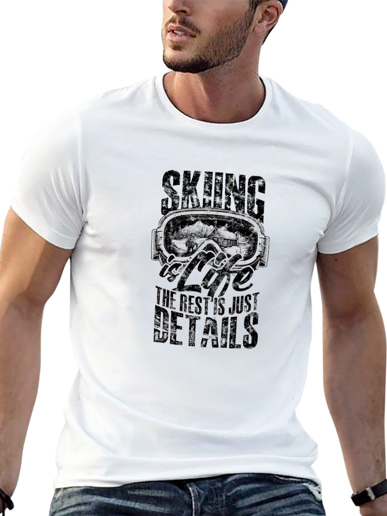 Skiing is Life T-Shirt - Mountain Goggle Graphic Tee