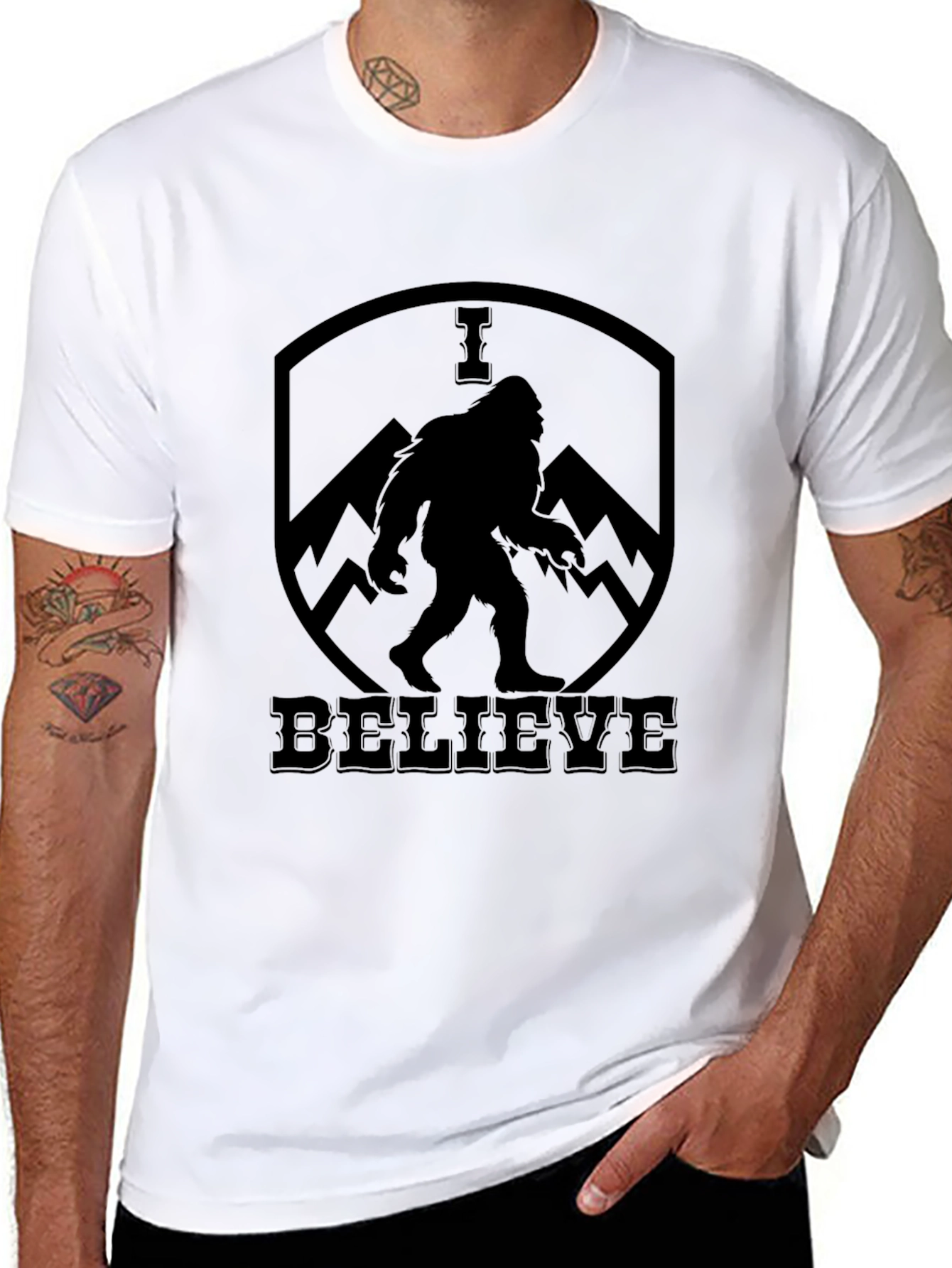 I Believe Bigfoot T-Shirt - Black