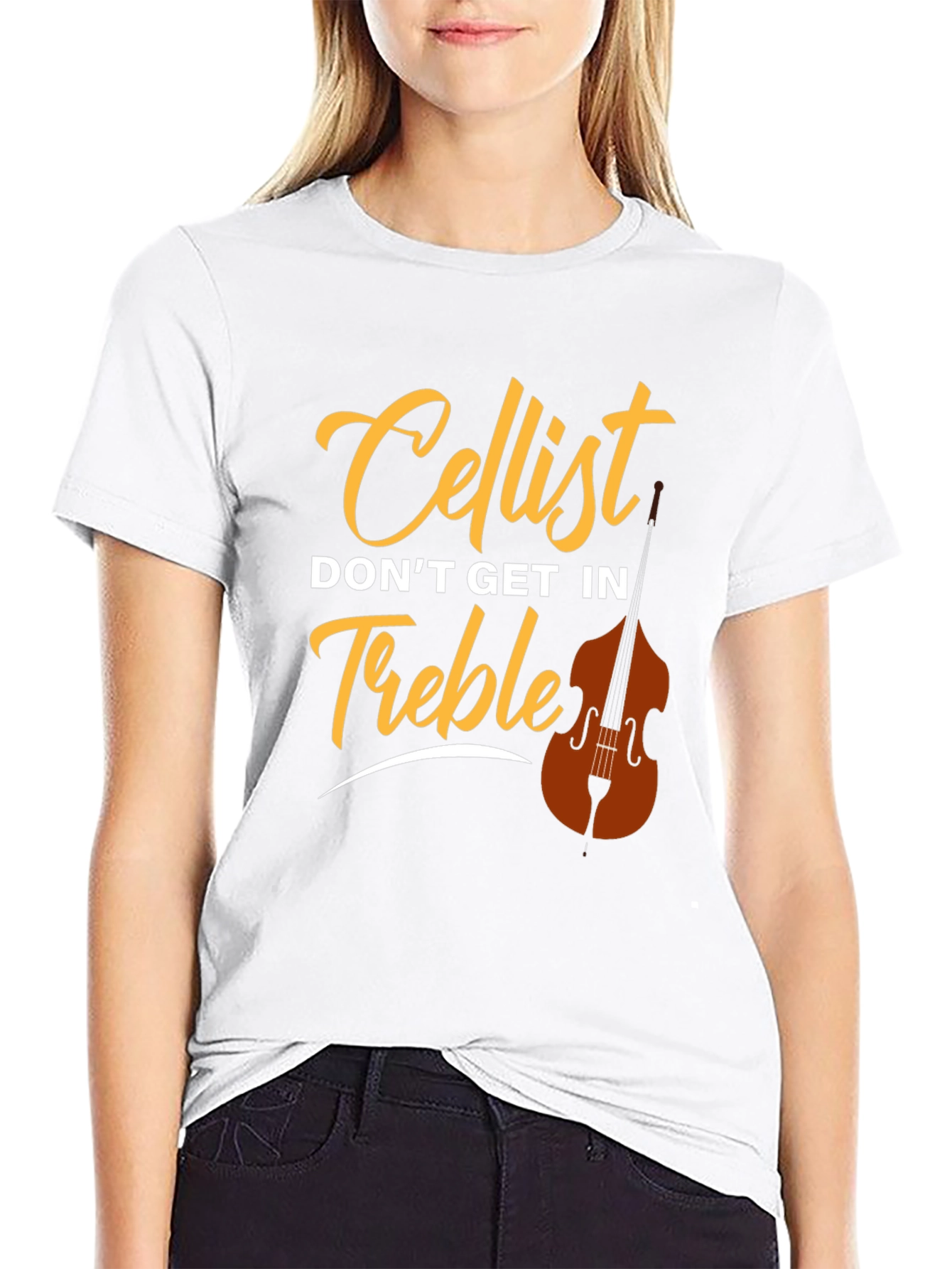 Cellist Treble Music T-Shirt - Unisex