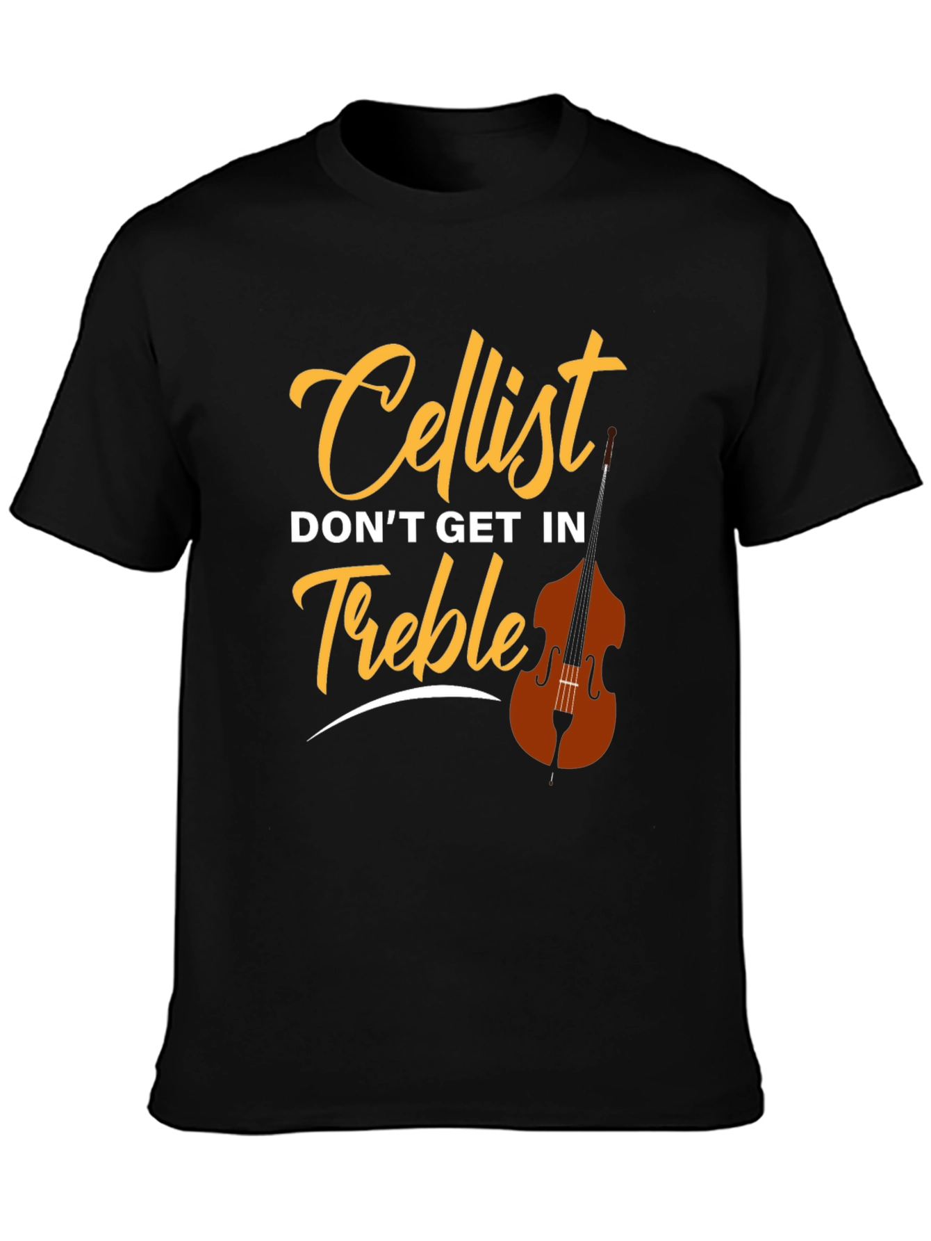 Cellist Treble Music T-Shirt - Unisex