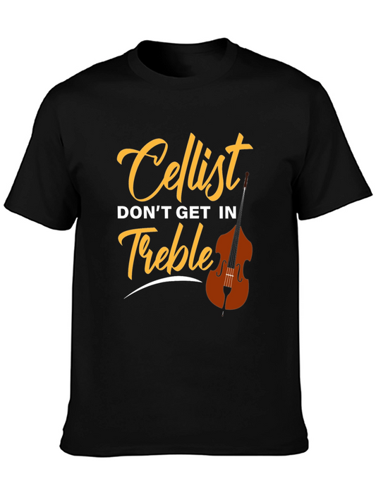 Cellist Treble Music T-Shirt - Unisex