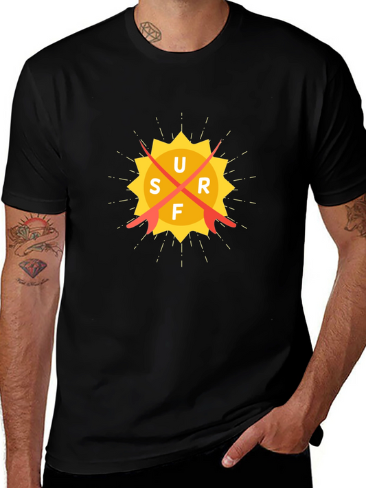 Surf Sun Graphic Tee - Black