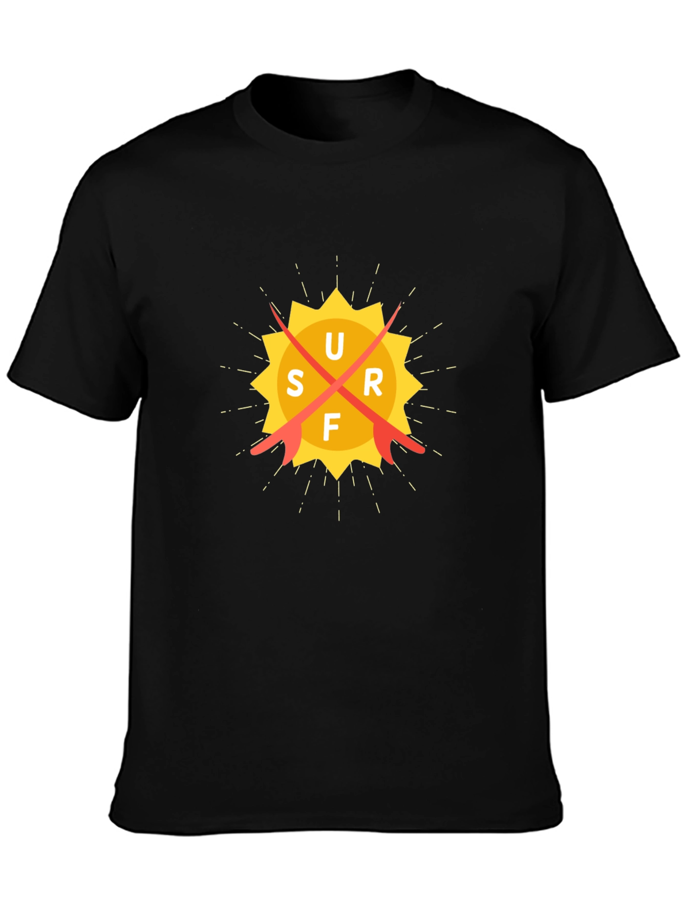 Surf Sun Graphic Tee - Black