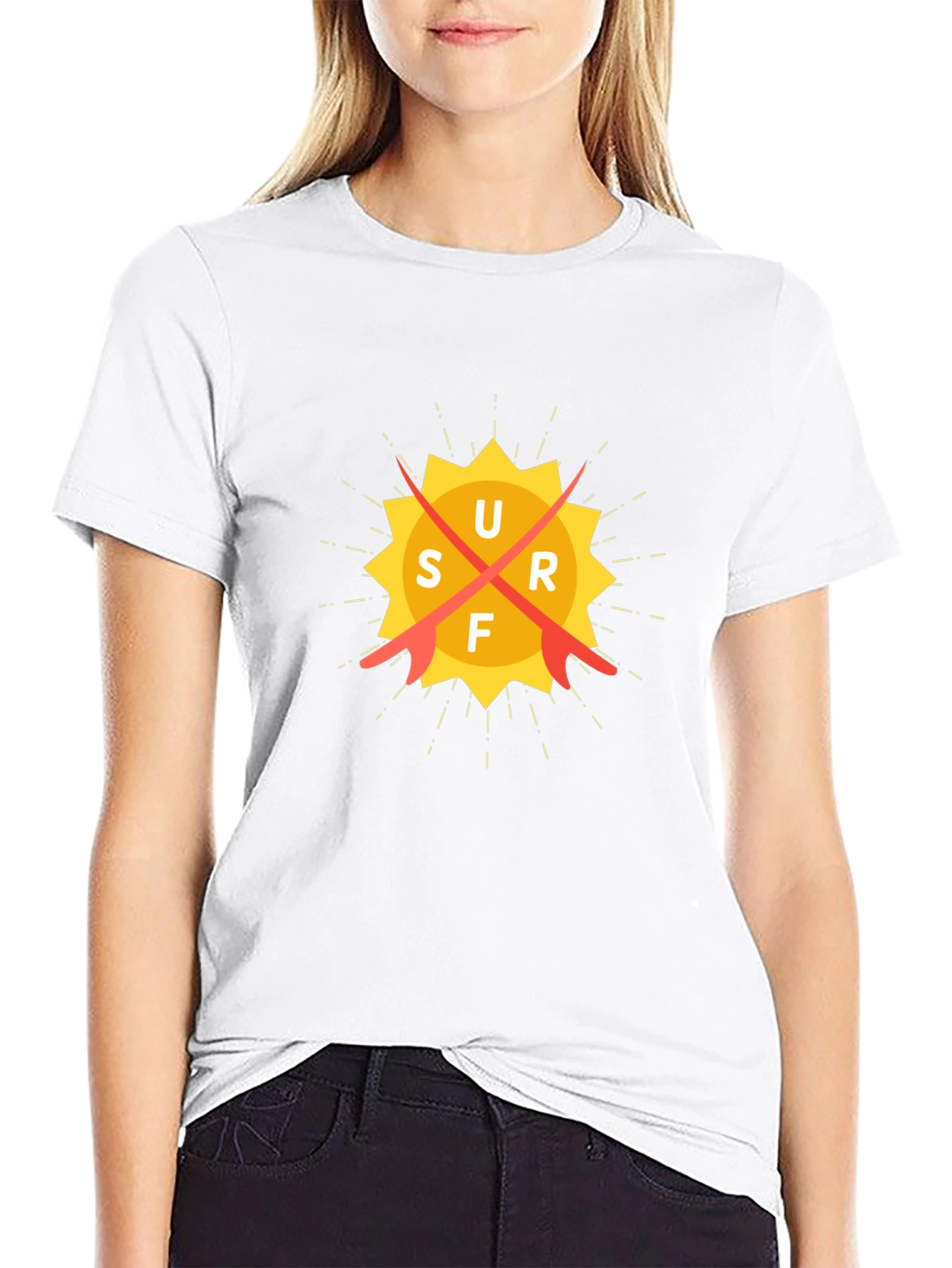 Surf Sun Graphic Tee - Black