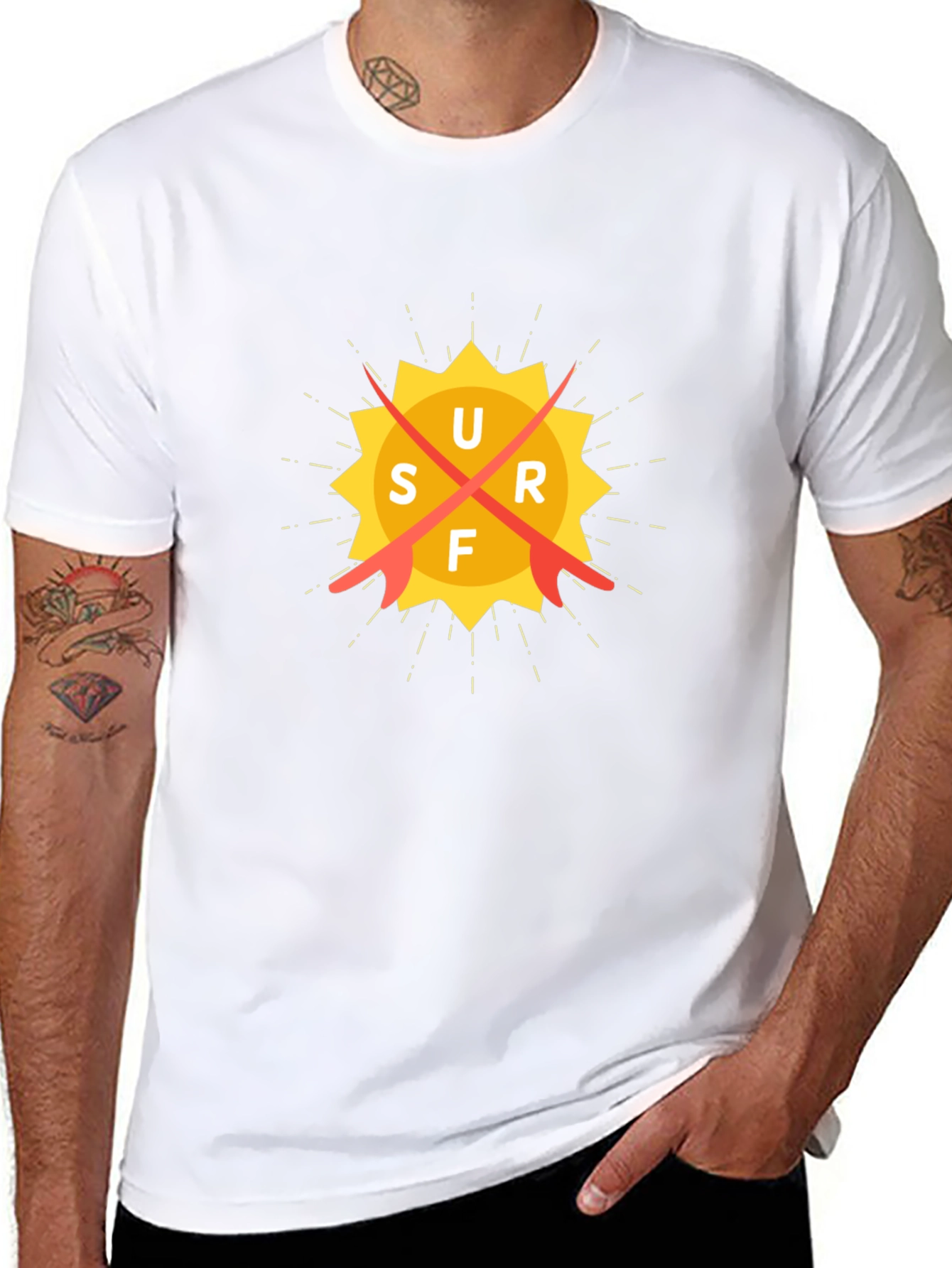 Surf Sun Graphic Tee - Black