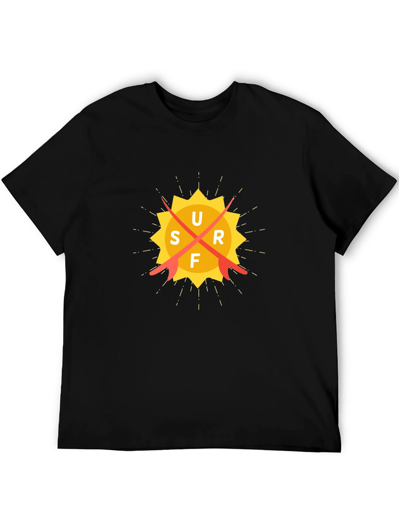 Surf Sun Graphic Tee - Black